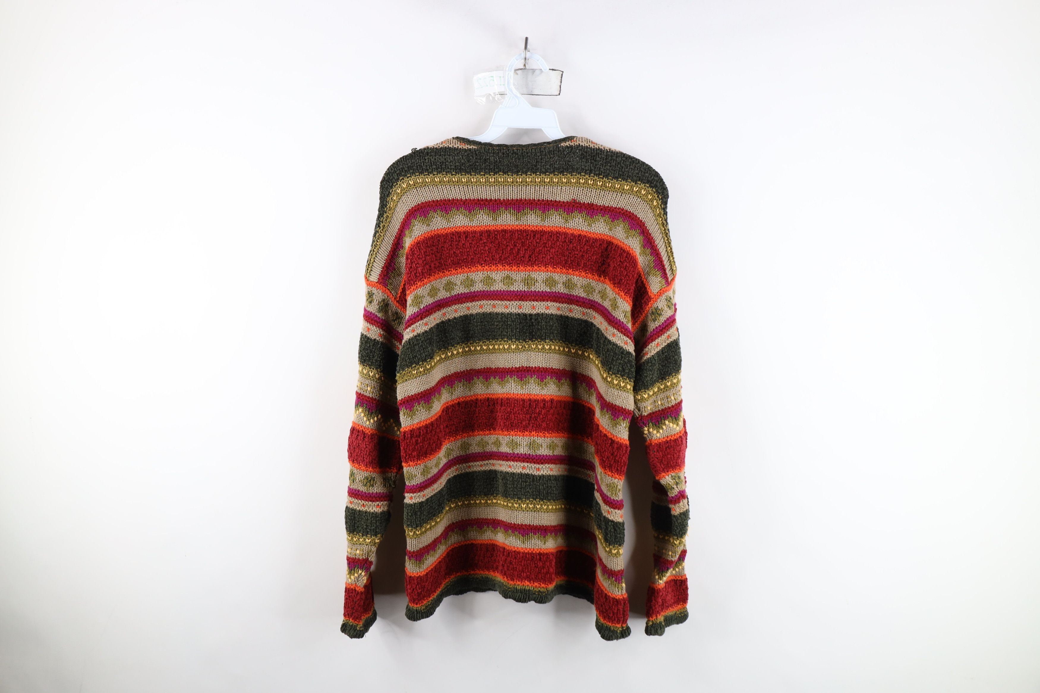 Vintage Vintage 90s Streetwear Fair Isle Knit Cardigan Sweater Size S / US 4 / IT 40 - 11 Thumbnail