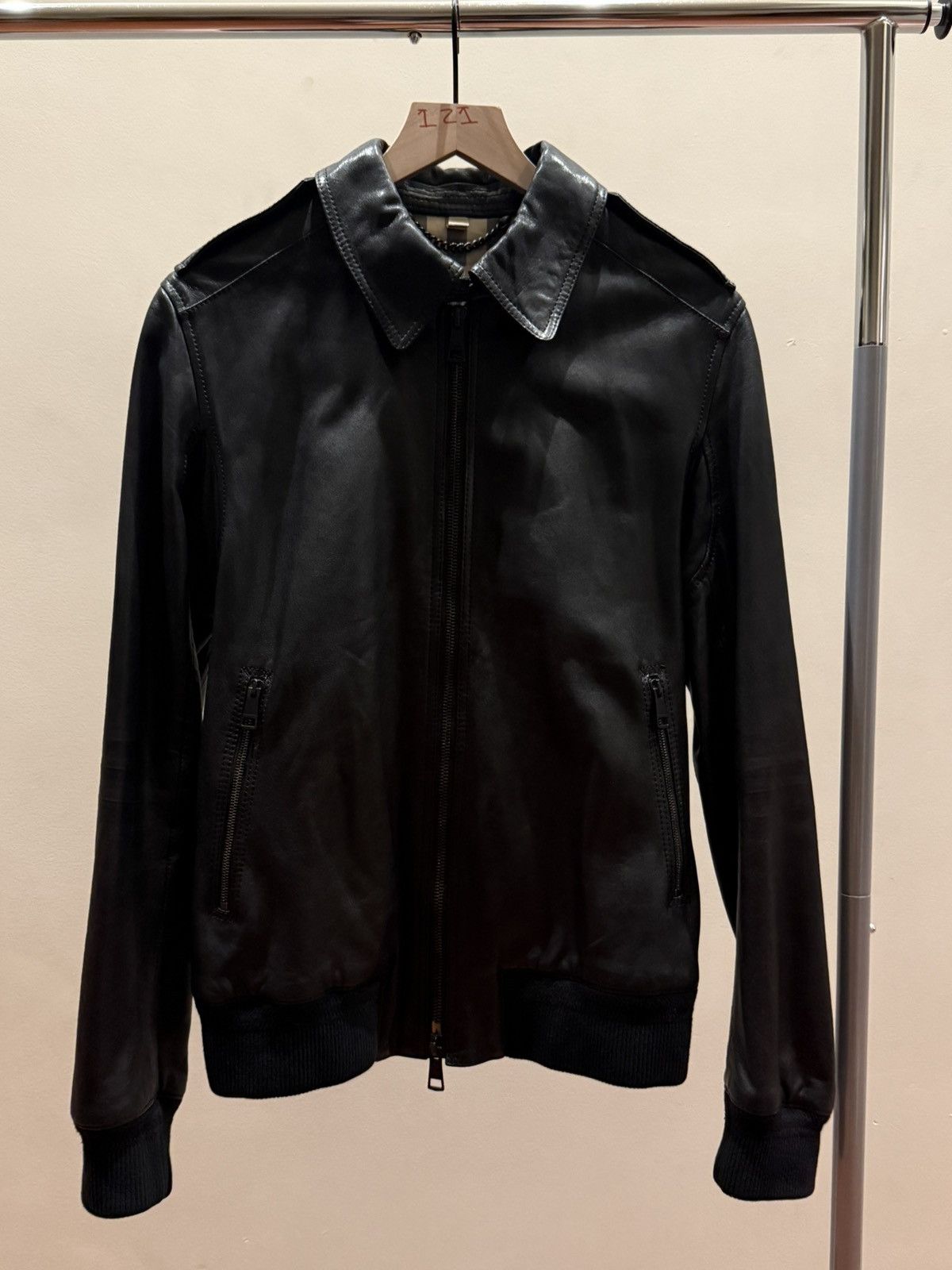 Hedi Slimane BURBERRY Leather Jacket Size US S / EU 44-46 / 1 - 2 Thumbnail