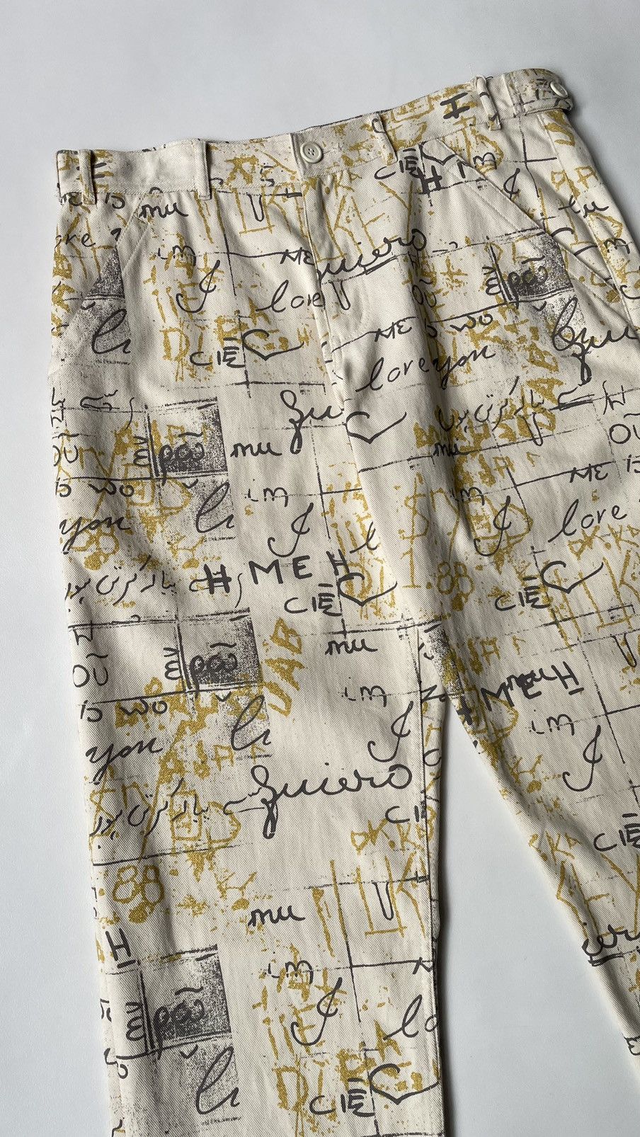 Comme des Garcons S/S 07 ‘Text Print’ Utility Trousers Size US 36 / EU 52 - 4 Thumbnail