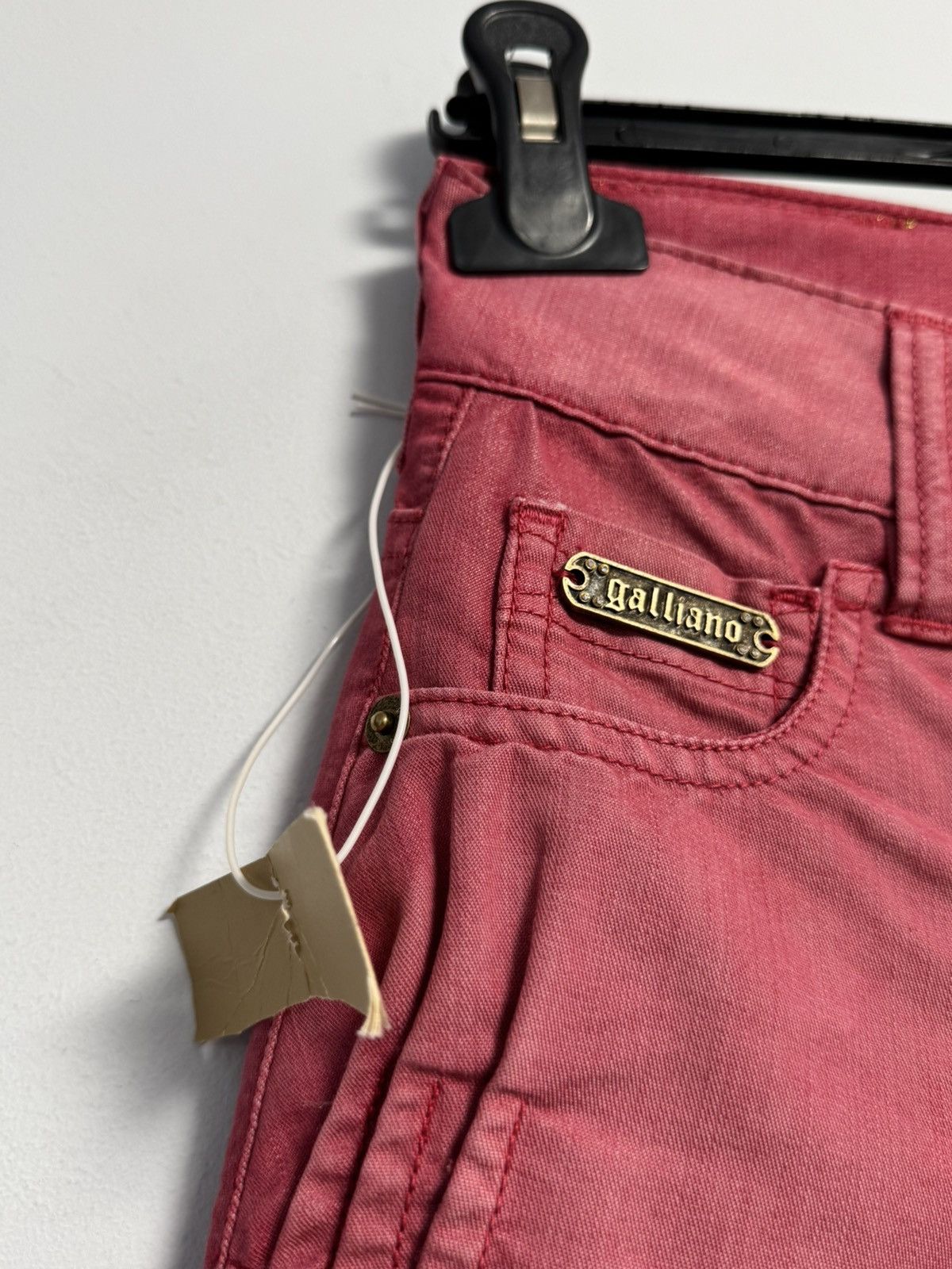 John Galliano NEW Galliano 3/4 cropped pants trousers pink size 26 40 Size 26" / US 2 / IT 38 - 9 Thumbnail