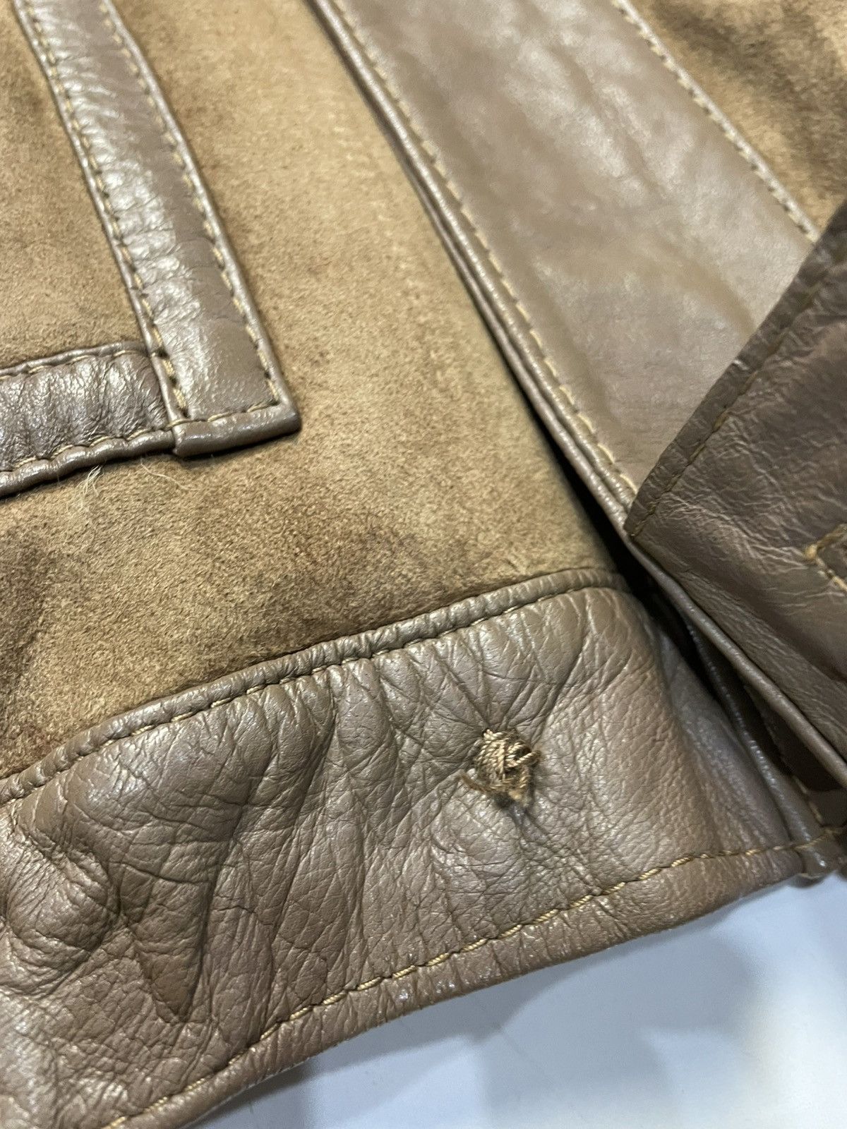 Leather Vintage Leather Shearling Mink Fur Lining Size US M / EU 48-50 / 2 - 7 Thumbnail