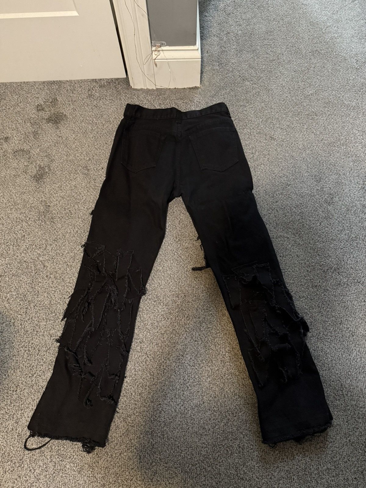 Other Crimson Flow Studios Men's Black Cotton Denim Jeans 30x32 Size US 30 / EU 46 - 4 Thumbnail