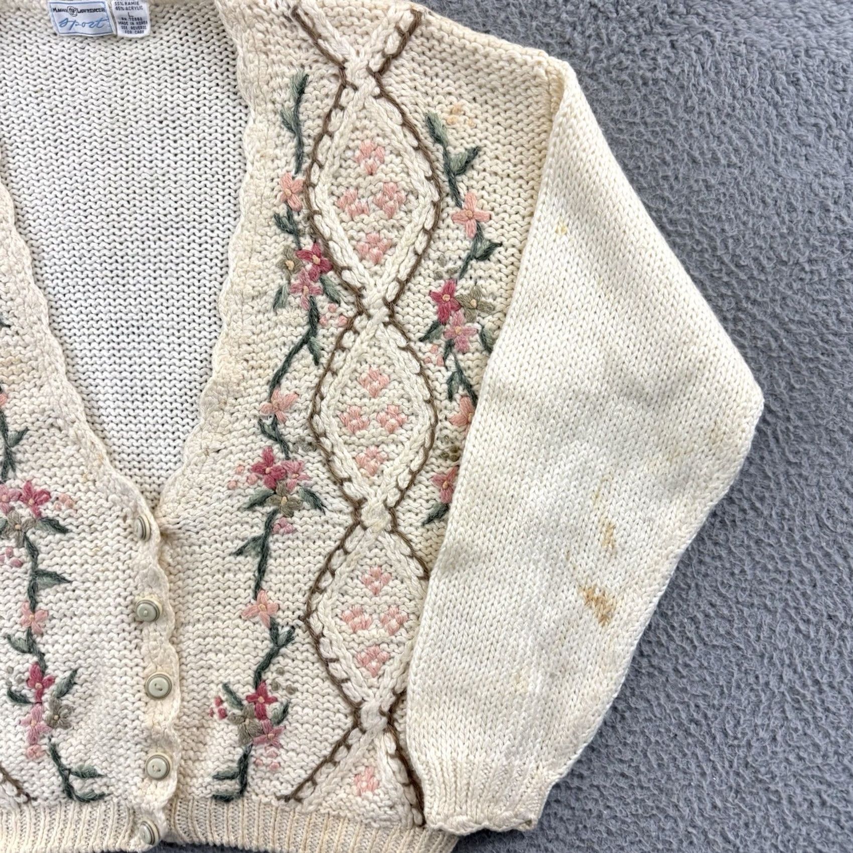 Vintage VINTAGE Maggie Lawrence Cardigan Womens Large Knit Sweater 90s Retro Preppy Size L / US 10 / IT 46 - 5 Thumbnail