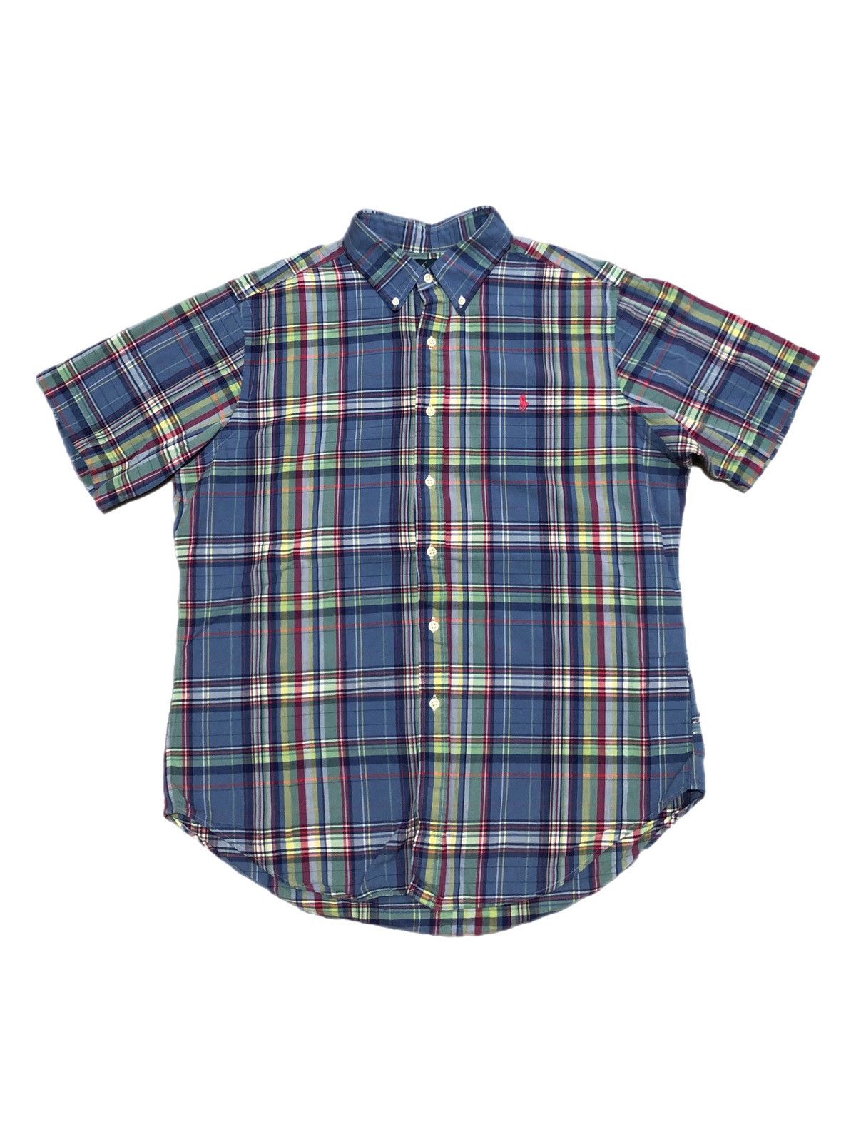 Polo Ralph Lauren × Vintage Vtg 90s Polo Ralph Lauren Plaid Button Down Size US L / EU 52-54 / 3 - 1 Thumbnail