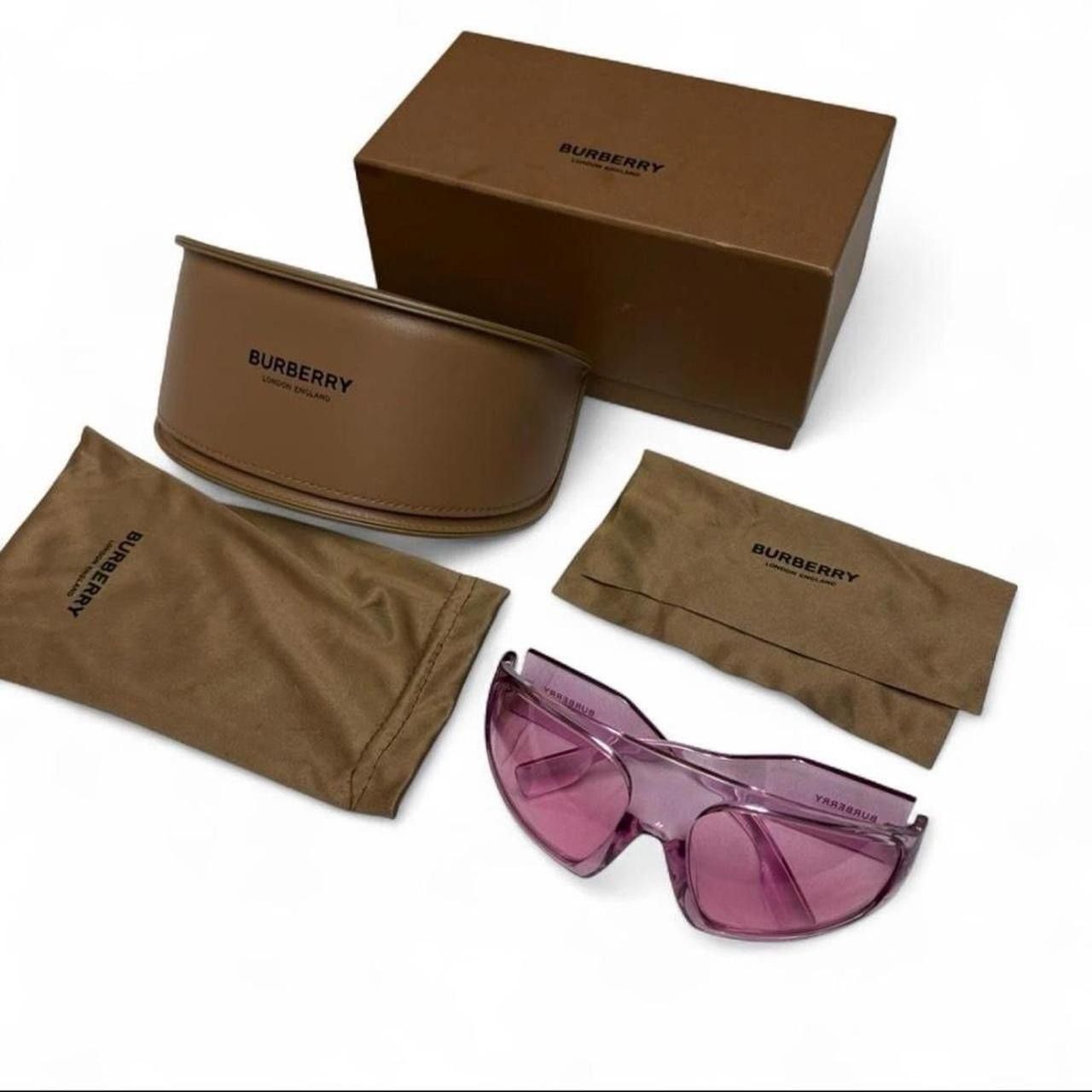 Burberry Big shield Burberry pink sunglasses steve lacey type Size ONE SIZE - 3 Thumbnail