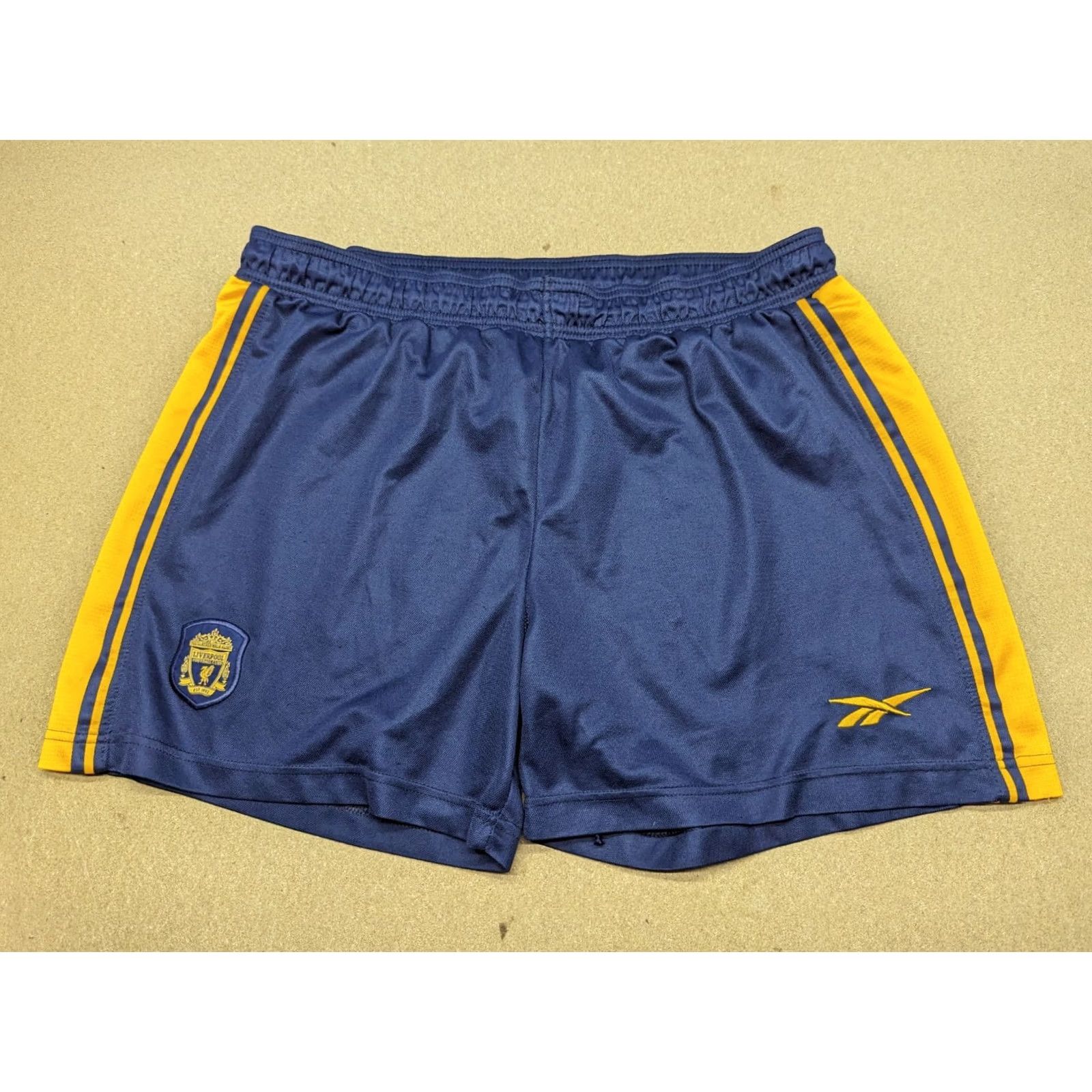 Reebok VINTAGE Reebok Away Shorts Football Soccer Liverpool Blue Mens L Size US 34 / EU 50 - 2 Thumbnail