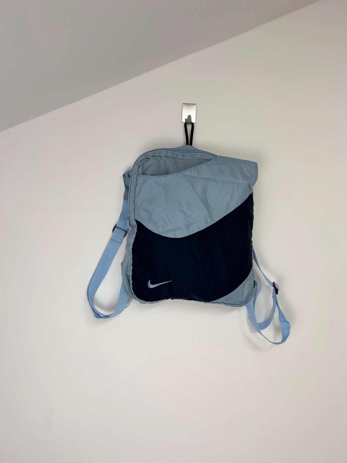 Pre-owned Nike X Vintage 90's Vintage Nike Swoosh Logo Mini Bag In Blue