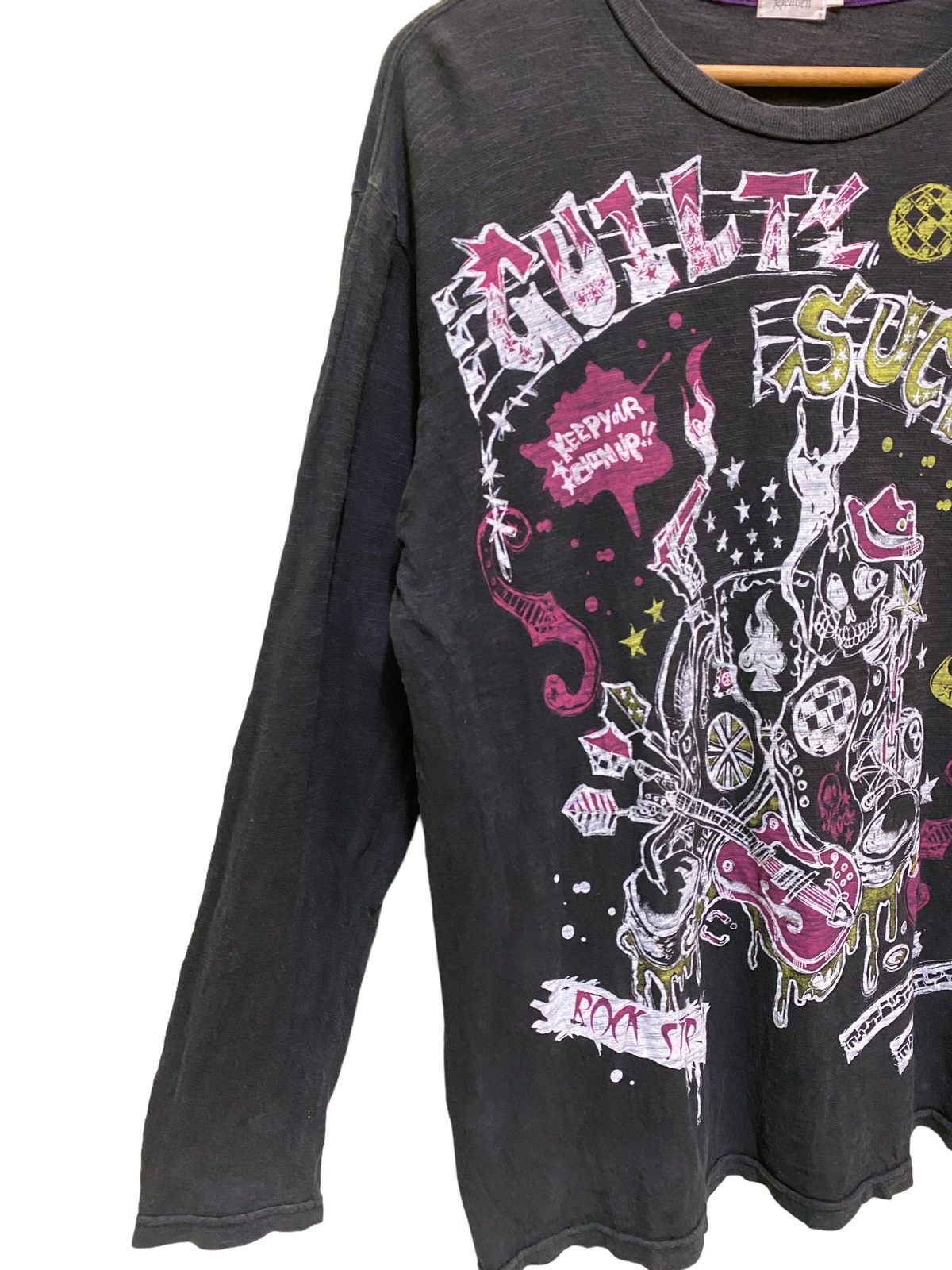 Japanese Brand Guilt Sucks Rock Star Punk Long Sleeve tshirt Size US M / EU 48-50 / 2 - 5 Thumbnail