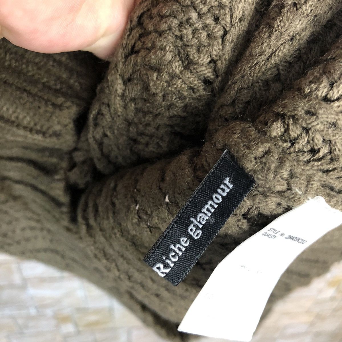 Aran Isles Knitwear × Homespun Knitwear × Japanese Brand Riche Glamour Brown cable Knitwear #A1106 Size M / US 6-8 / IT 42-44 - 12 Thumbnail