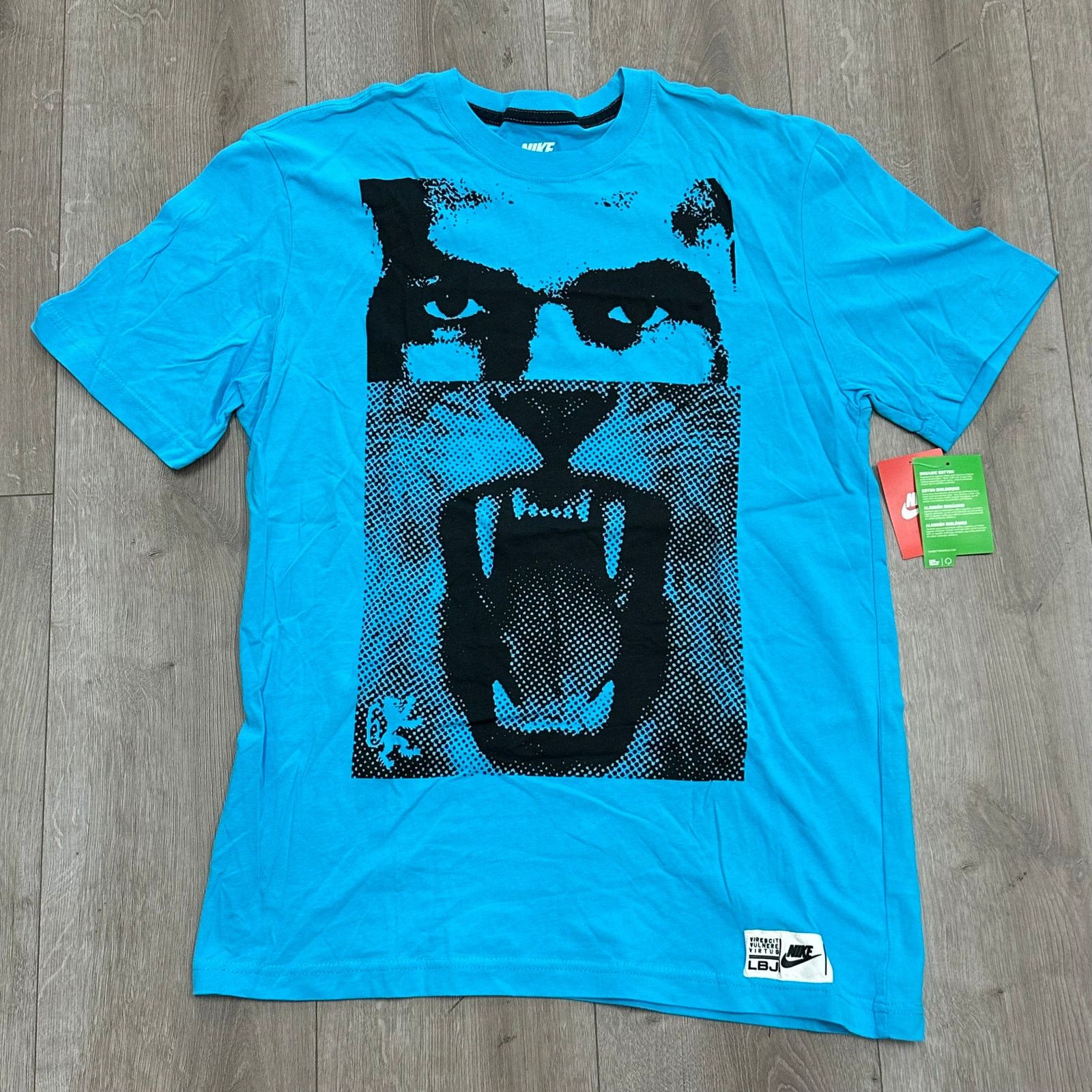 Nike New Nike Lebron James Tiger Picture Art Blue T Shirt Large Size US L / EU 52-54 / 3 - 1 Thumbnail