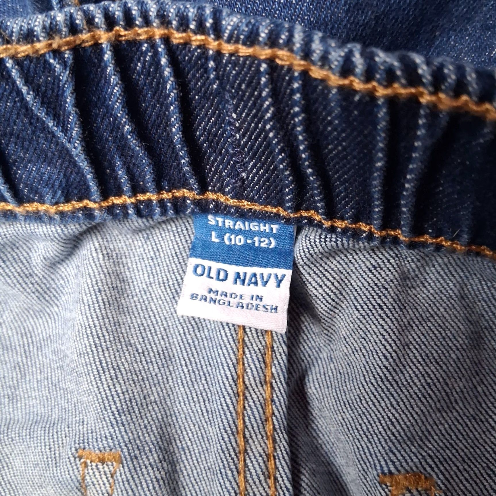 Old Navy Old Navy Jeans Women Large Pull On Straight Dark Wash Blue Denim Elastic NEW Size 36" / US 14 / IT 50 - 3 Thumbnail