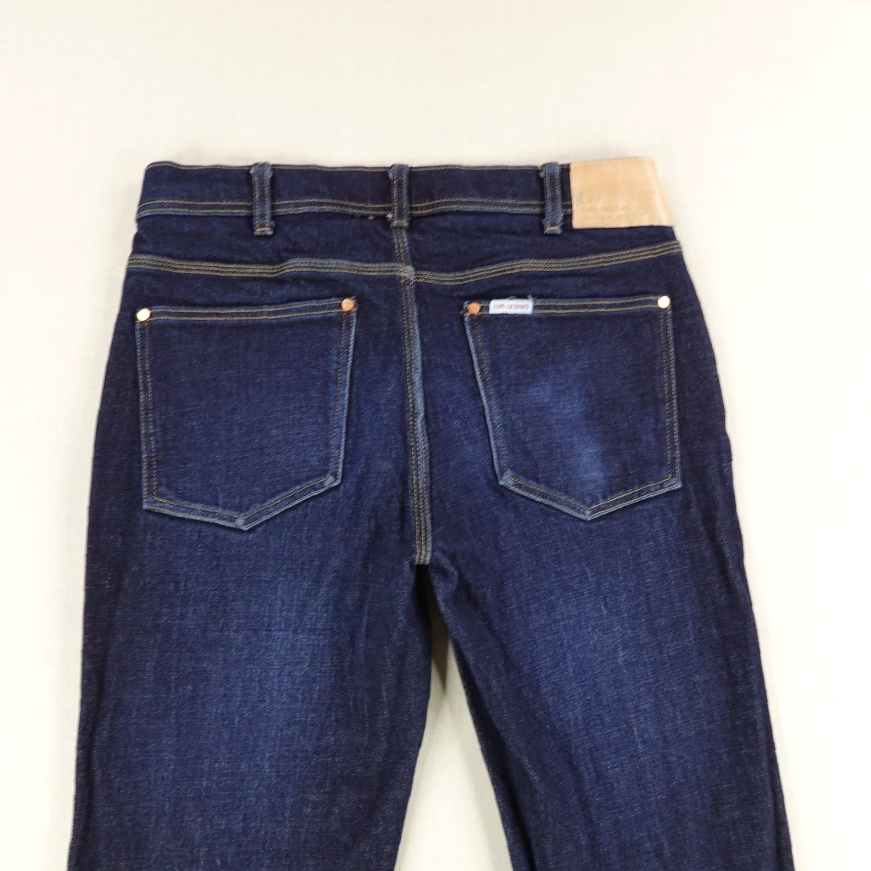 Topo Designs VINTAGE Topo Designs Jeans Mens Regular Fit 32 Blue Denim Straight Leg Slim Stretch Dark Size US 31 - 6 Thumbnail