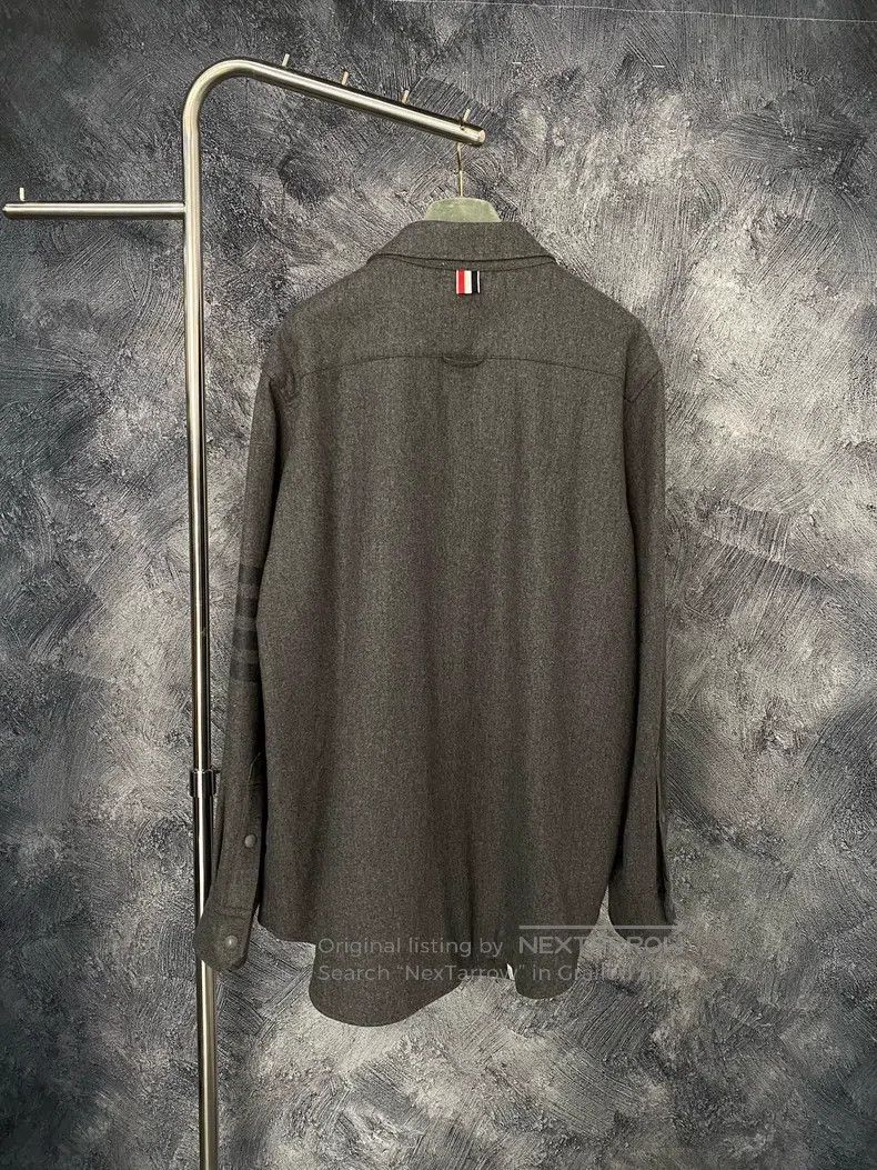 Thom Browne Thom Browne Notched Collar Single-Breasted Long-Sleeve Jac Size US XL / EU 56 / 4 - 2 Thumbnail