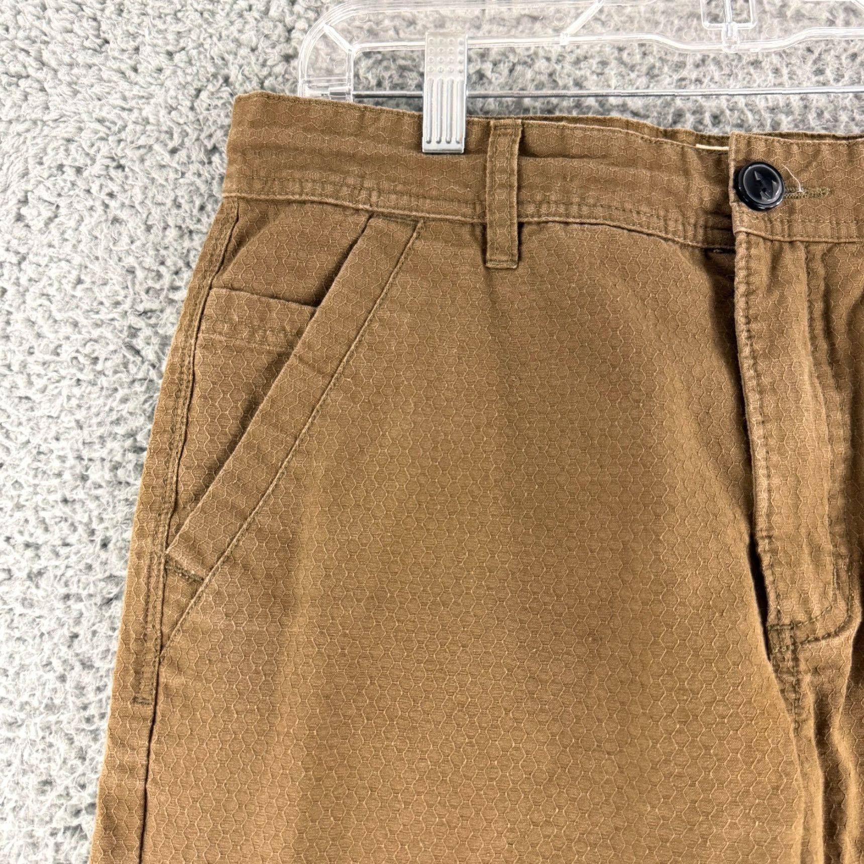 Anthropologie Koto Slim Fit Joggers Mens Size 32 Brown Khaki Chino Casual Pants Regular Cotton Comfort Breathable Front Pocket Slant Casual Classic Jogger Style Size US XS / EU 42 / 0 - 2 Thumbnail