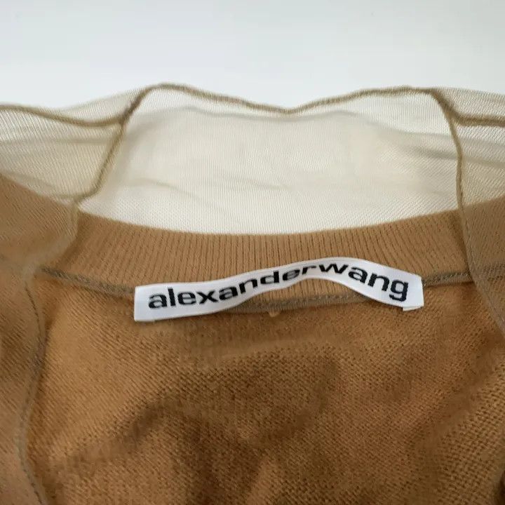 Alexander Wang Alexander Wang Off-Shoulder Cropped Cashmere Sweater - Size S / US 4 / IT 40 - 6 Thumbnail