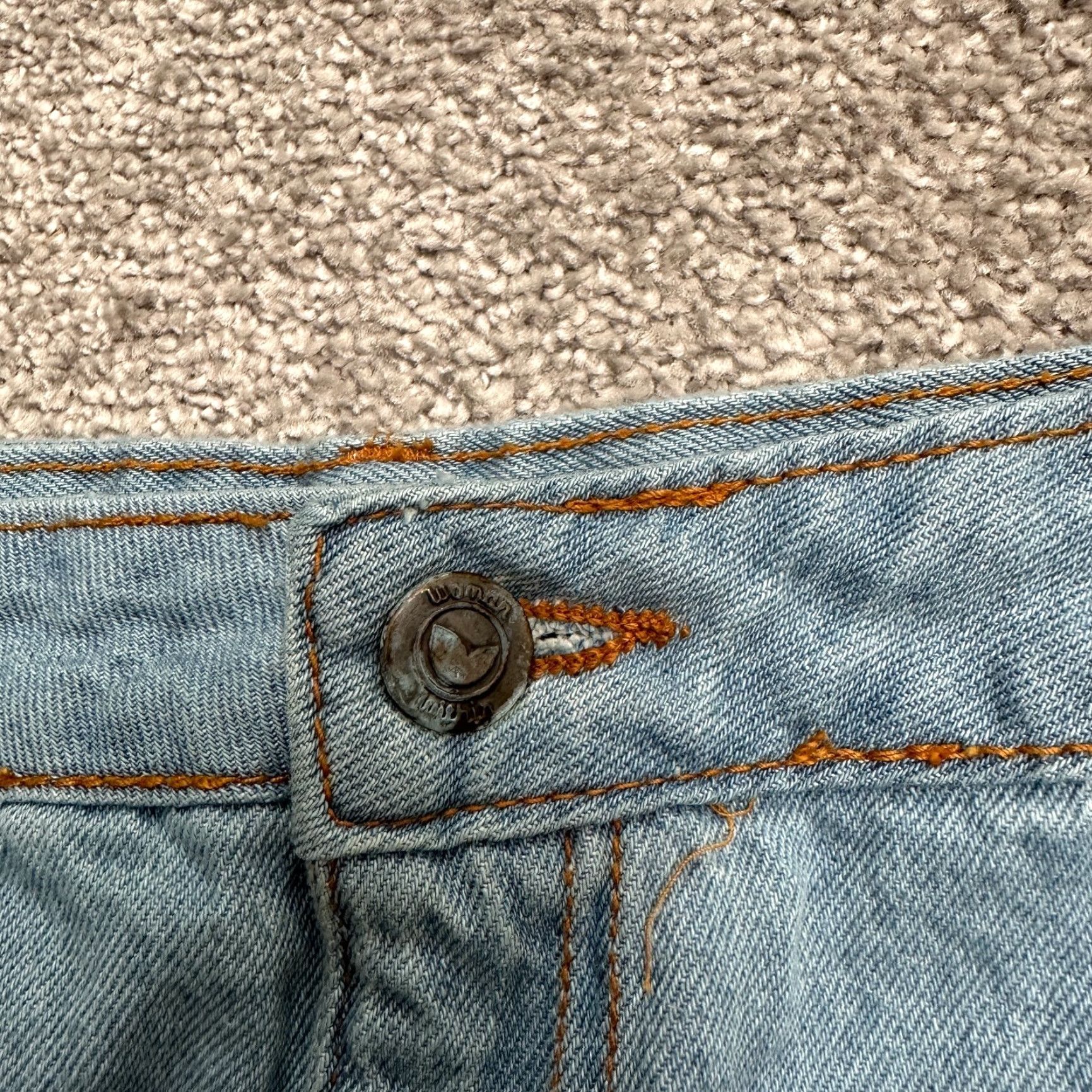 Vintage WOMAN WITHIN Jeans Women 26 Tall Blue Wide-Leg Denim 5-Pocket High Rise 100% Cotton Size 26" / US 2 / IT 38 - 3 Thumbnail