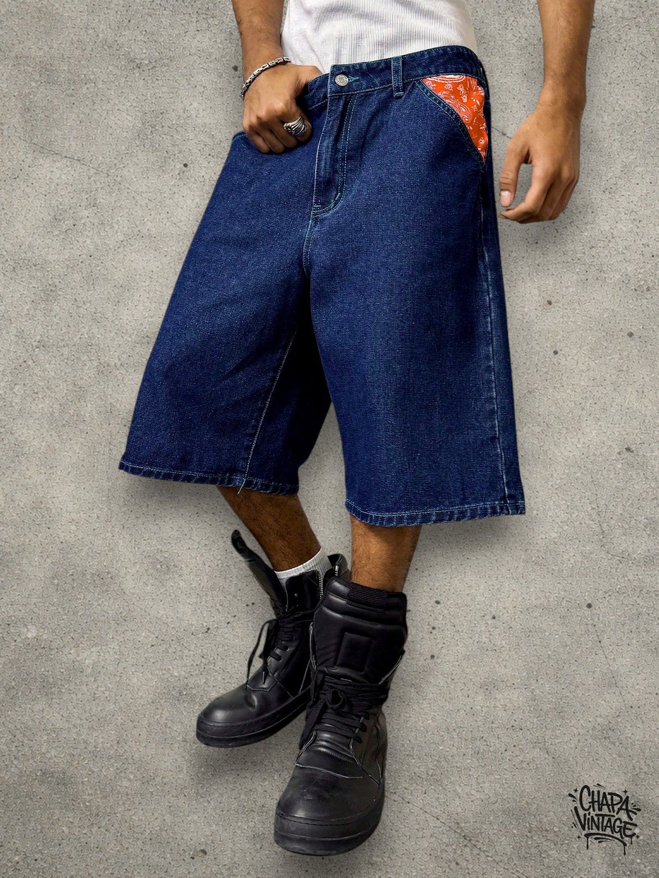 Vintage Bandana jeans jorts Size US 32 / EU 48 - 1 Thumbnail