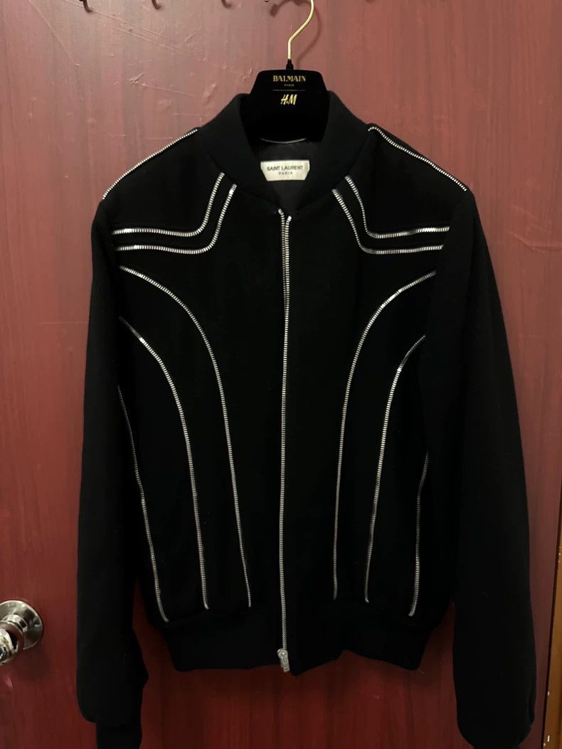 90s Wool YSL Coat YSL Jacket Leather