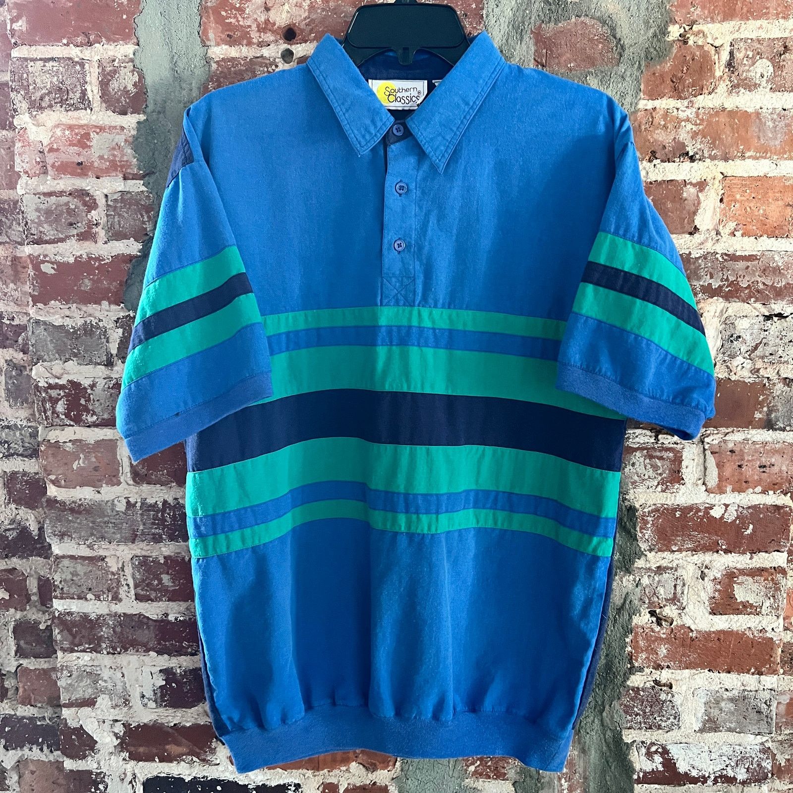 Vintage VTG Southern Classics Leisurewear Blue Shirt M 22.5x28 Size US M / EU 48-50 / 2 - 2 Thumbnail