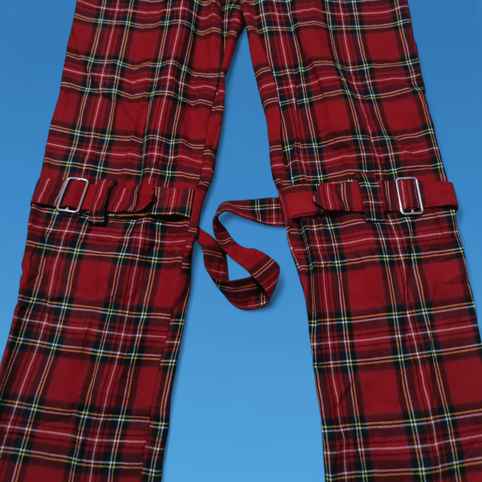Japanese Brand Japanese Brand Tartan Punk Multi Zipper Bondage Pants Size US 31 - 3 Thumbnail