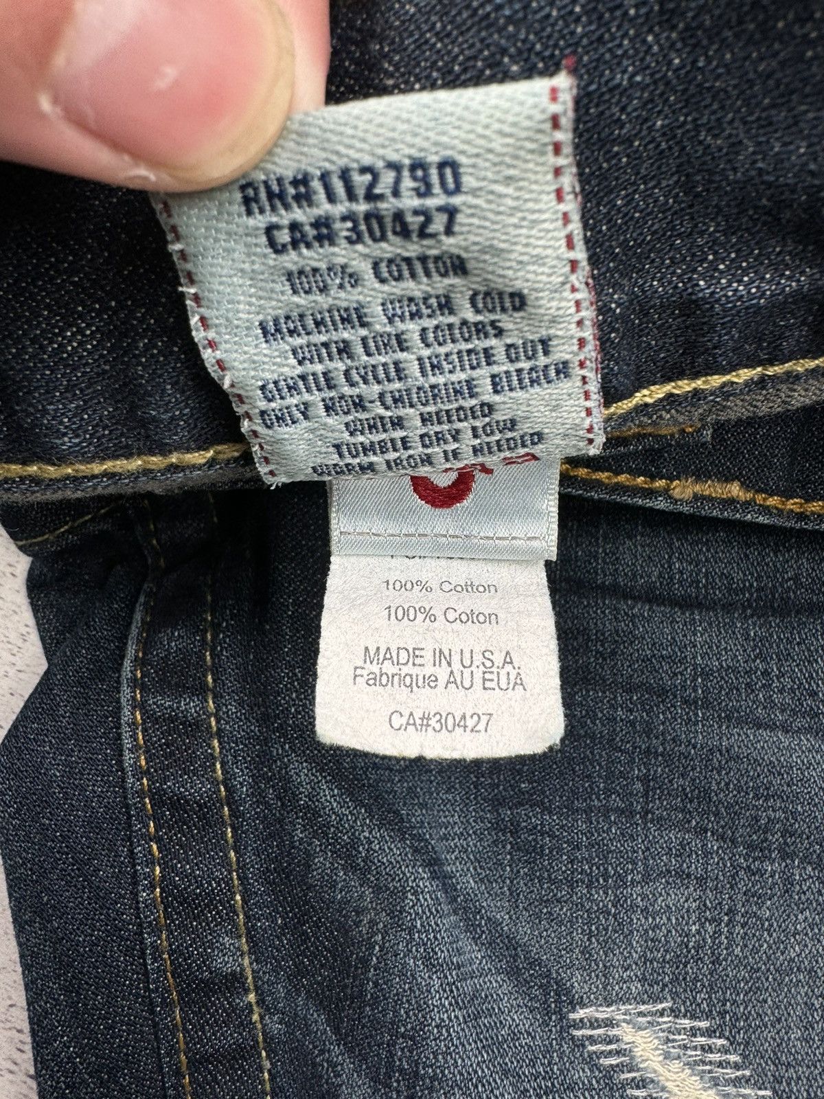 True Religion Vintage Distressed Y2K Avant Gard Rare True Religion Jeans Size US 29 - 11 Thumbnail