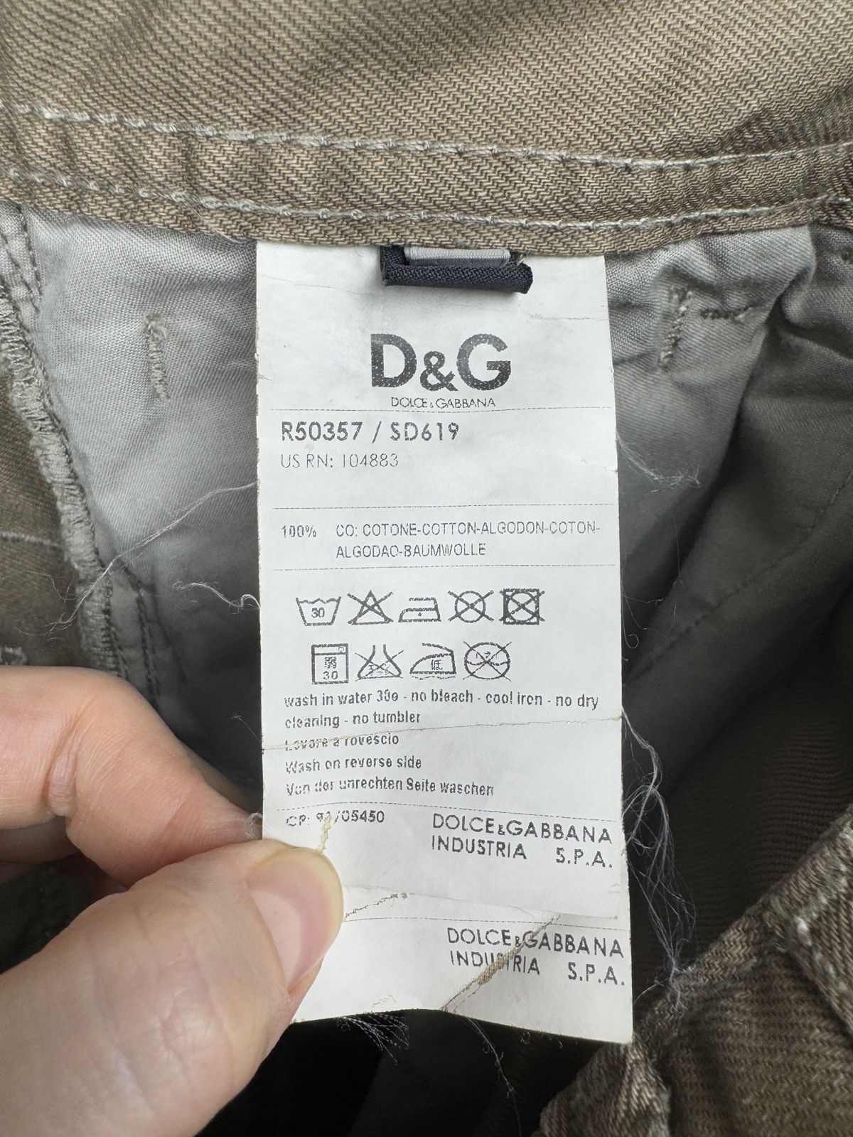 Dolce & Gabbana Magic Regular Straight Leg khaki beige jeans