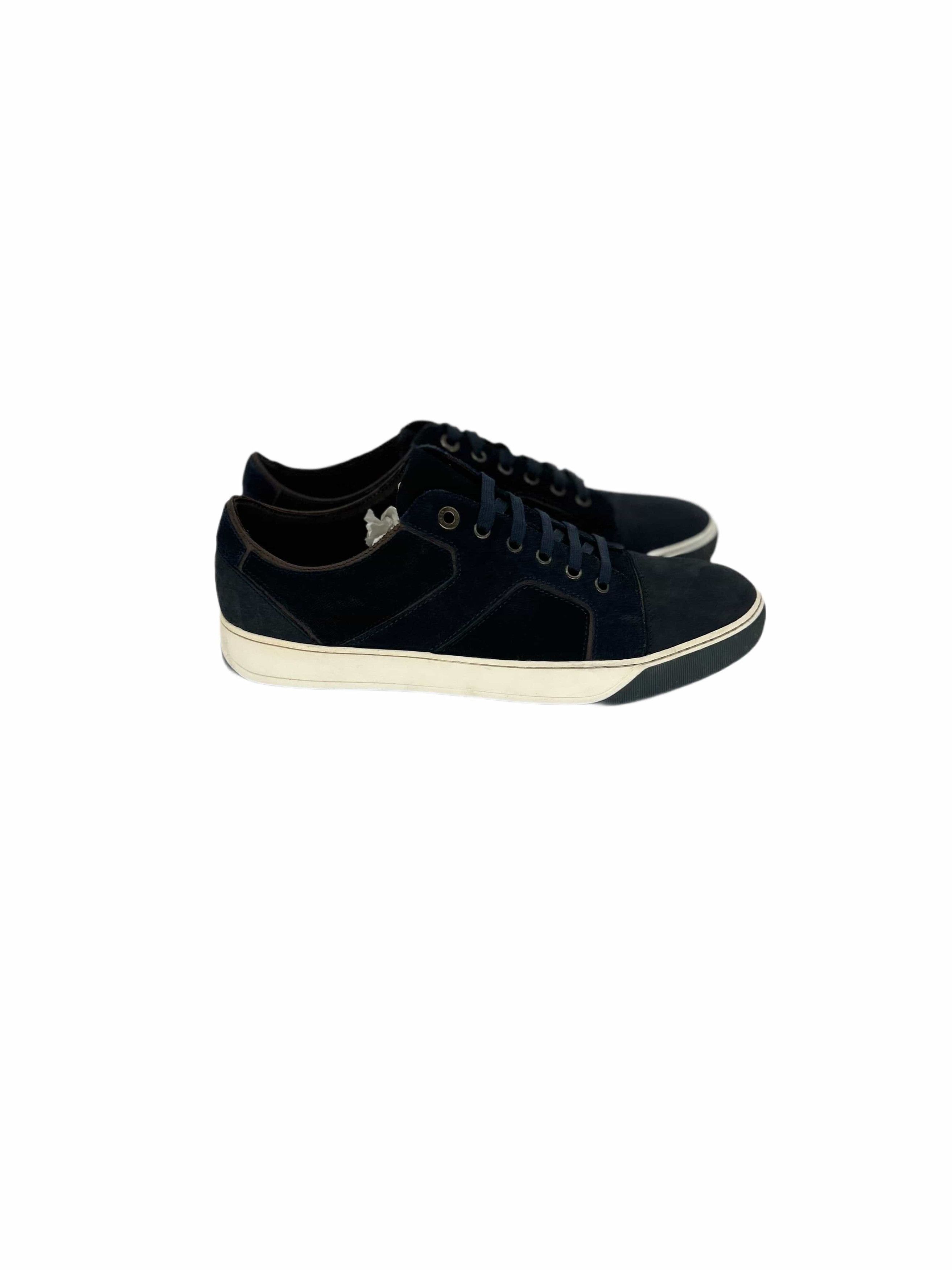 Lanvin Lanvin Navy Wool Felt Tennis Sneaker Size US 9 / EU 42 - 2 Thumbnail