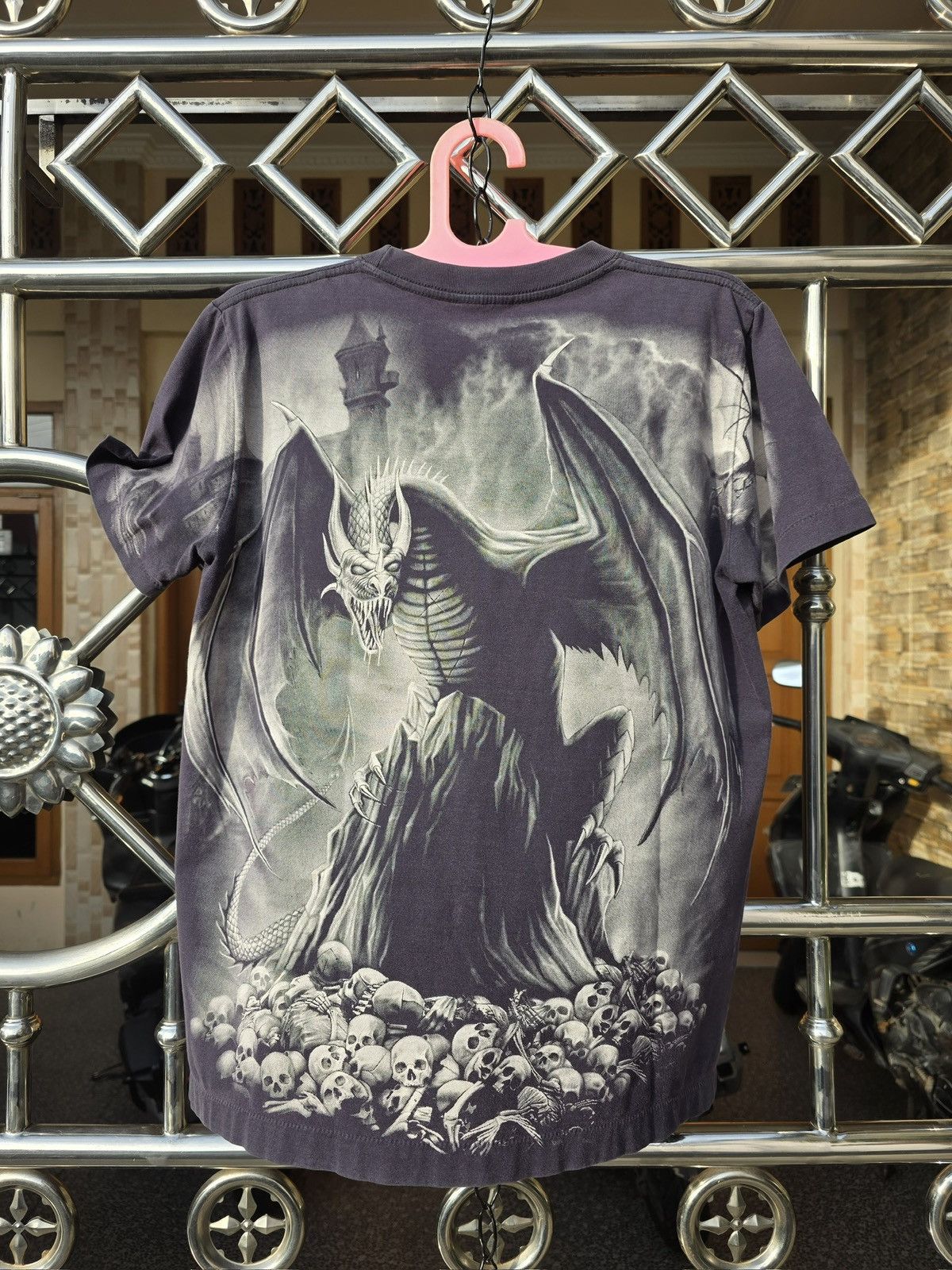 Vintage Vintage Y2K Gothic Dragon Castle Double Sided AOP Size US M / EU 48-50 / 2 - 2 Thumbnail