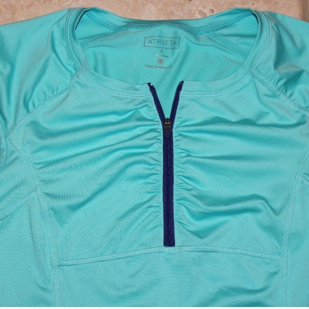 Athleta Athleta Sleeveless Quarter-Zip Cycling Top | EUC | Sz M Size M / US 6-8 / IT 42-44 - 2 Thumbnail