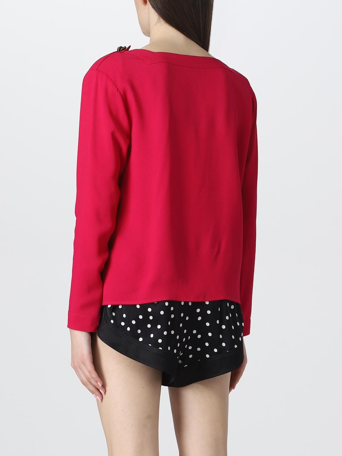 Saint Laurent Paris o1y0126 Blouse in Red Size S / US 4 / IT 40 - 3 Thumbnail