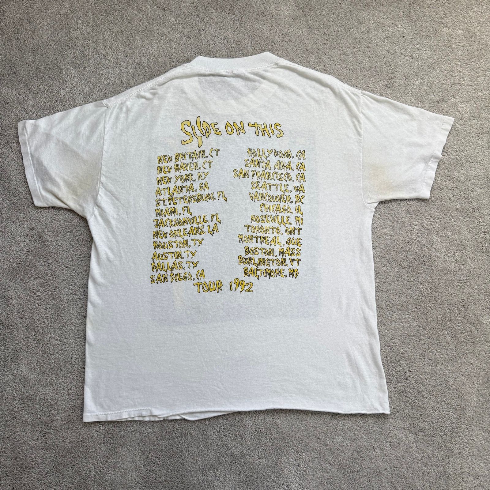 Vintage Vintage Ronnie Wood Slide on This 1992 Tour T-Shirt Size US M / EU 48-50 / 2 - 2 Thumbnail