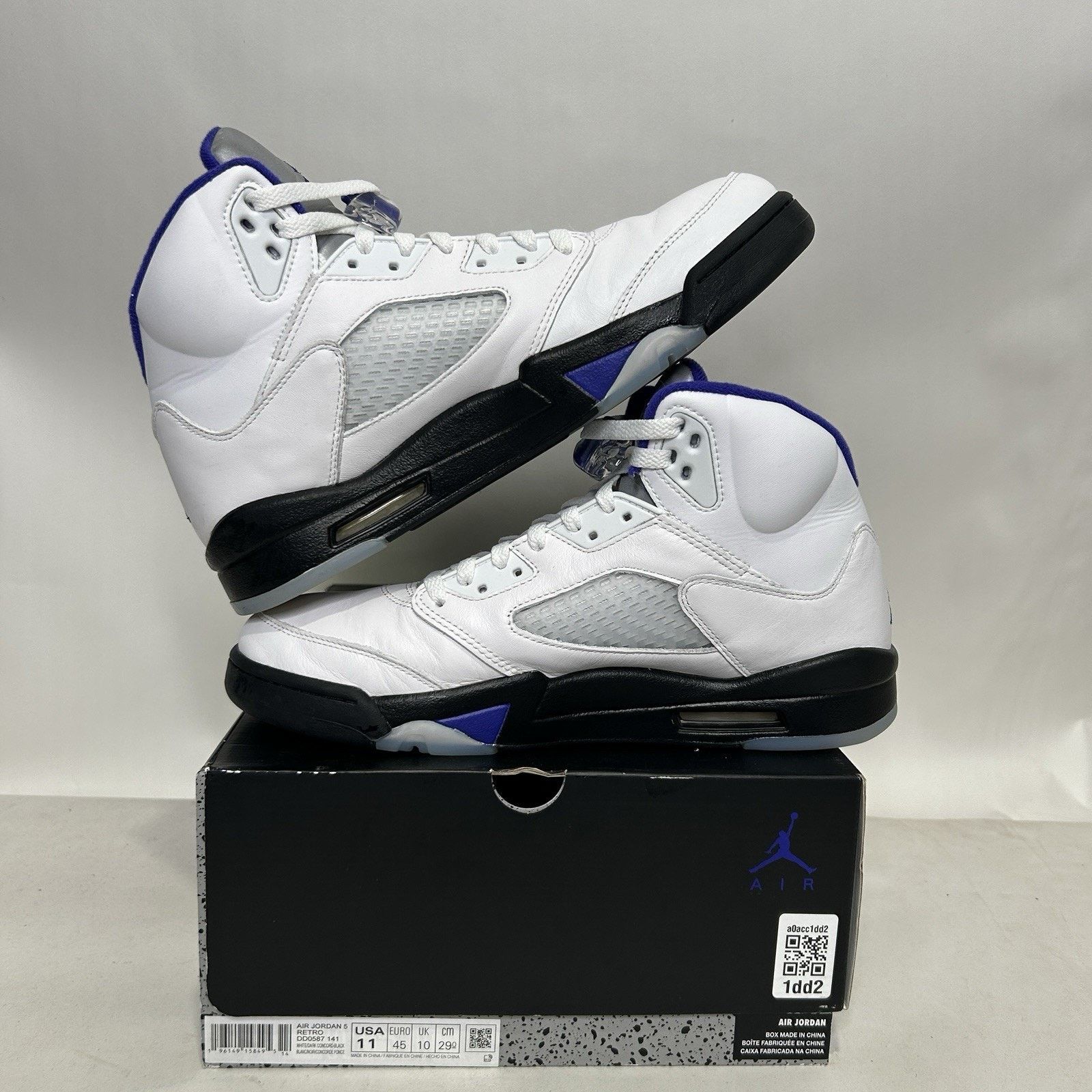 Nike Nike Air Jordan 5 V Retro “Dark Concord/White Purple” Size US 11 / EU 44 - 3 Thumbnail