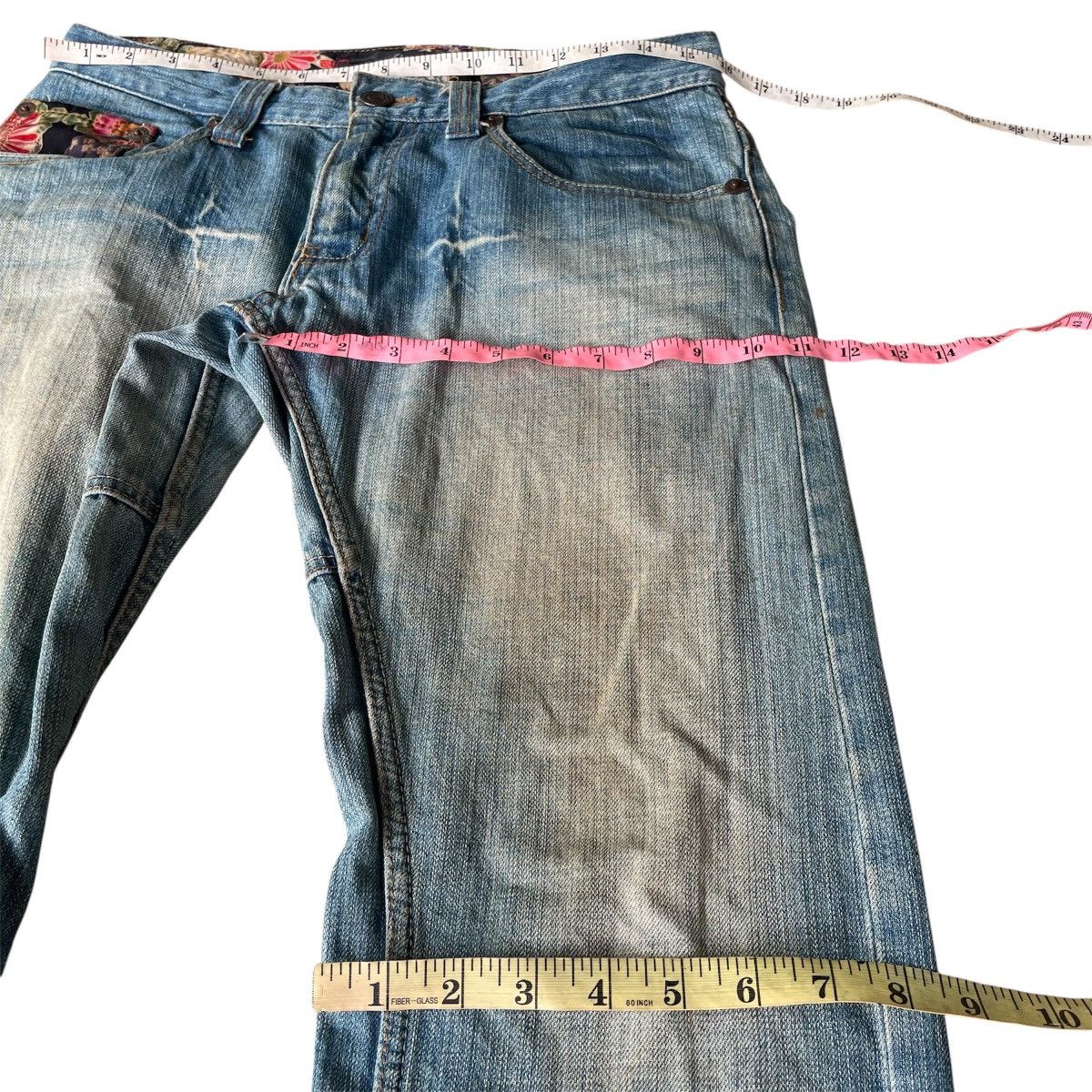 Kapital Y2k Japan Dominate Handcrafted Floral Sukajan Mudwash Jeans Size US 32 / EU 48 - 19 Thumbnail