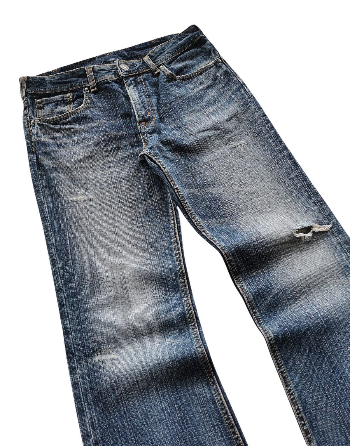 Le Grande Bleu (L.G.B.) Denim Craft Flared/Bootcuts Distressed Denim Jeans - 31x31 Size US 31 - 5 Thumbnail