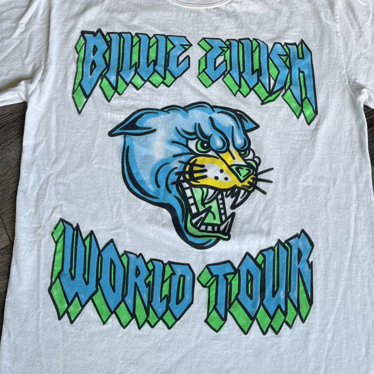 Billie Eilish Billie Eilish 2019 World Tour Tiger Graphic Logo Band Tee Size US M / EU 48-50 / 2 - 3 Thumbnail
