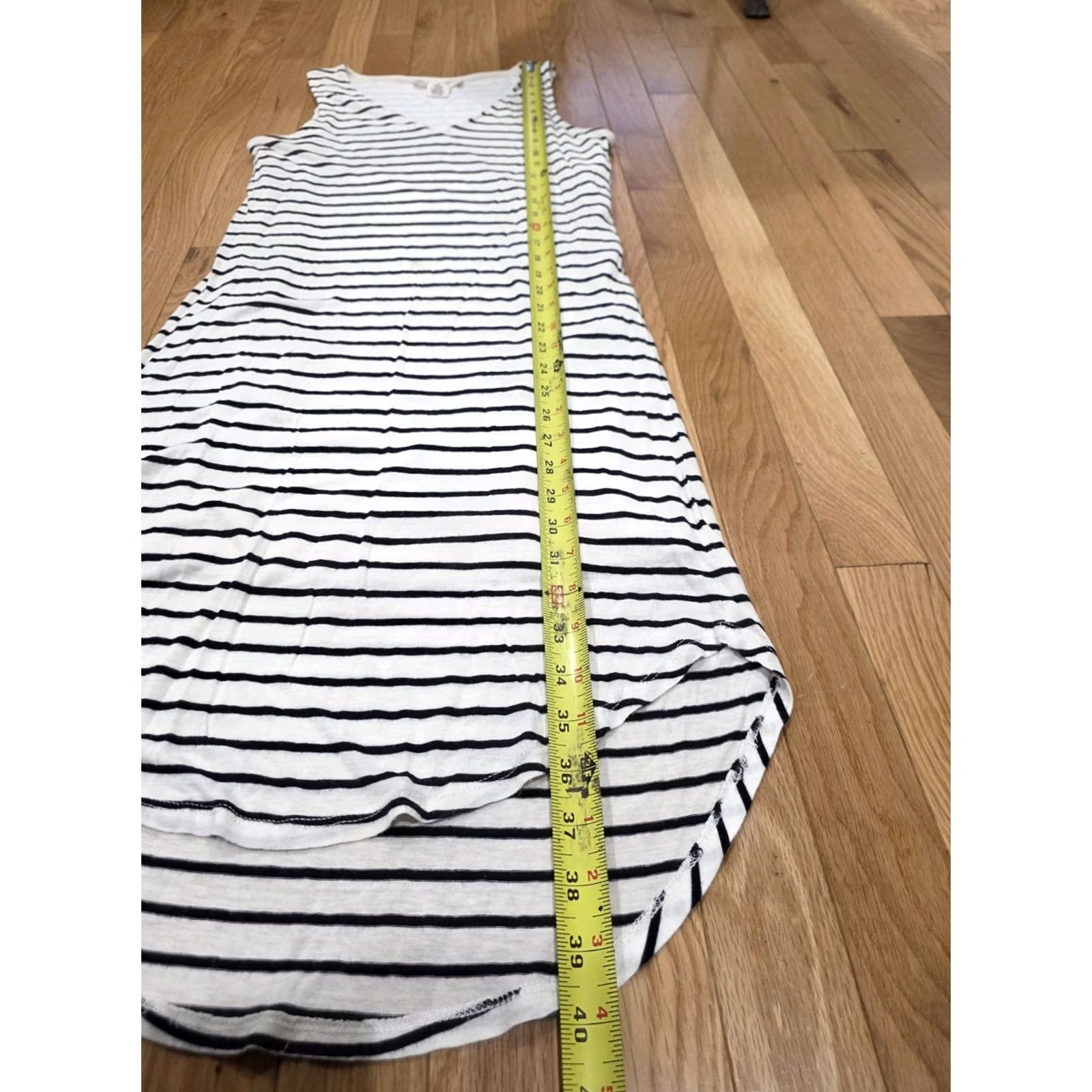 Vintage Workshop Sleevless Striped Dress Hi Lo Small Dress Length Knee White Womens A-Line Mermaid Mini Maxi Knee Length S Sleeveless Size S / US 4 / IT 40 - 5 Thumbnail