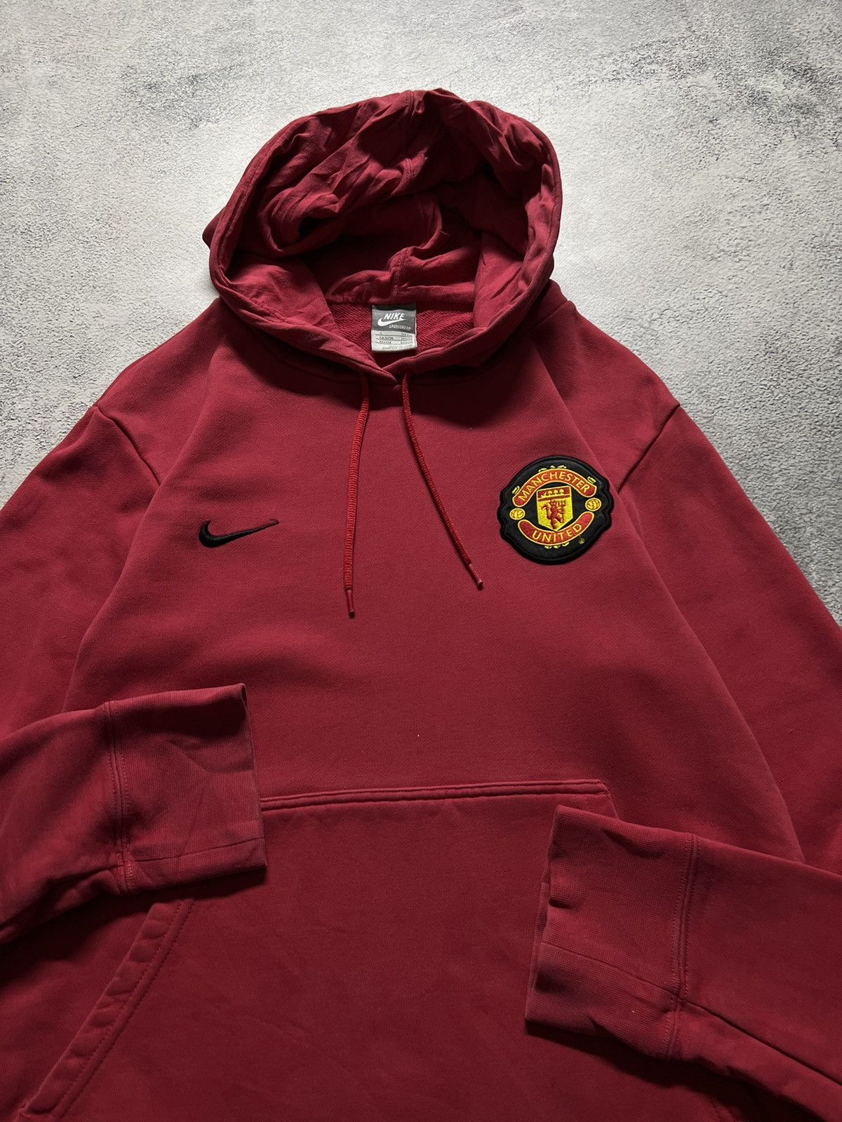 Nike × Vintage Vintage Y2k Nike ❤️ Manchester United Mini Swoosh Hoodie 00’s Size US S / EU 44-46 / 1 - 1 Thumbnail