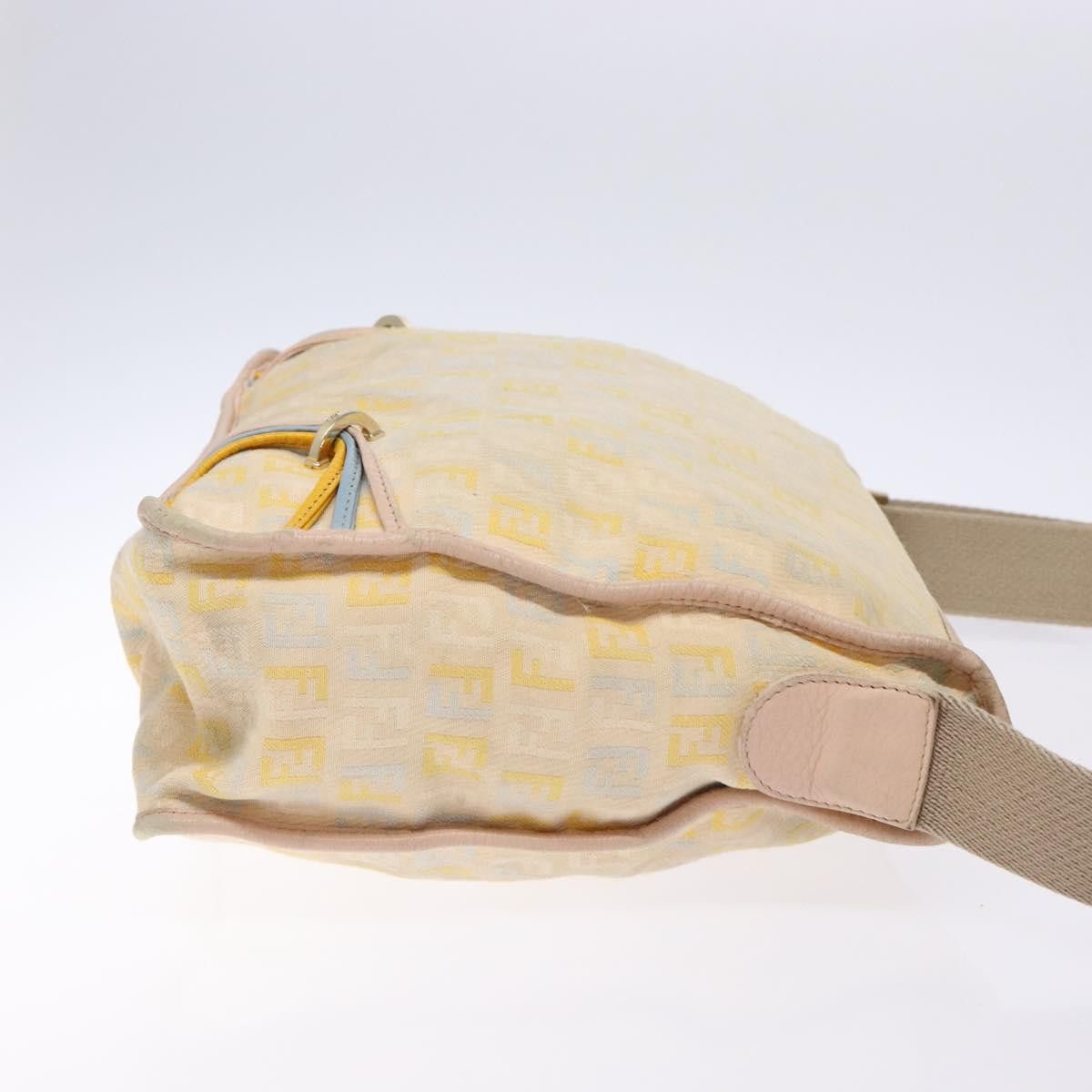 Fendi FENDI Zucchino Canvas Shoulder Bag Beige Gold Size ONE SIZE - 4 Thumbnail