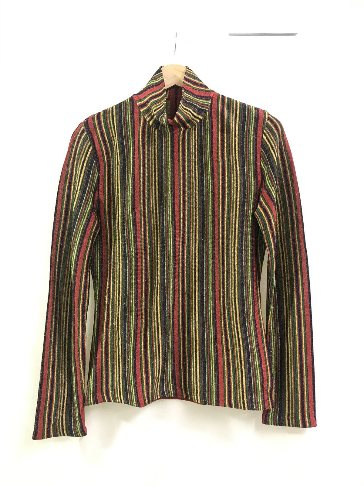 Other Lurex Glitter Striped Turtleneck Top Size S / US 4 / IT 40 - 1 Thumbnail