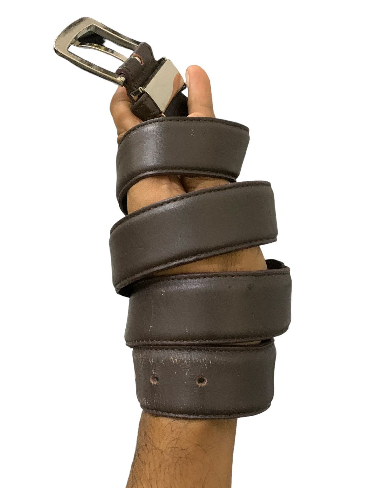 Kenzo Kenzo Dark Brown Leather Belt Size ONE SIZE - 2 Thumbnail