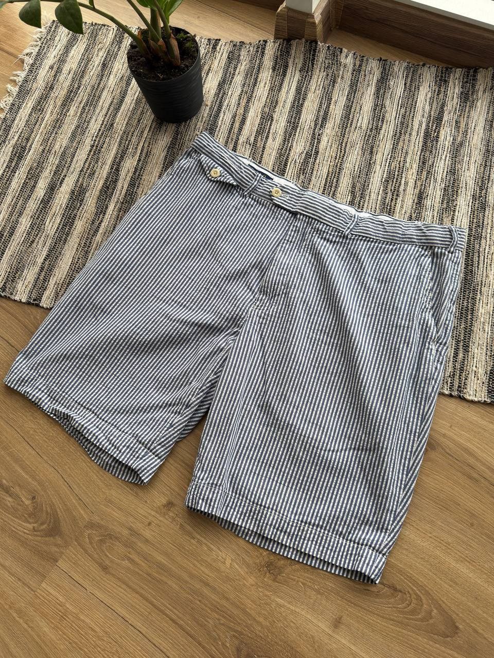 Polo Ralph Lauren POLO RALPH LAUREN NAVY BLUE STRIPED SHORTS OLD MONEY SUMMER Size US 36 / EU 52 - 5 Thumbnail