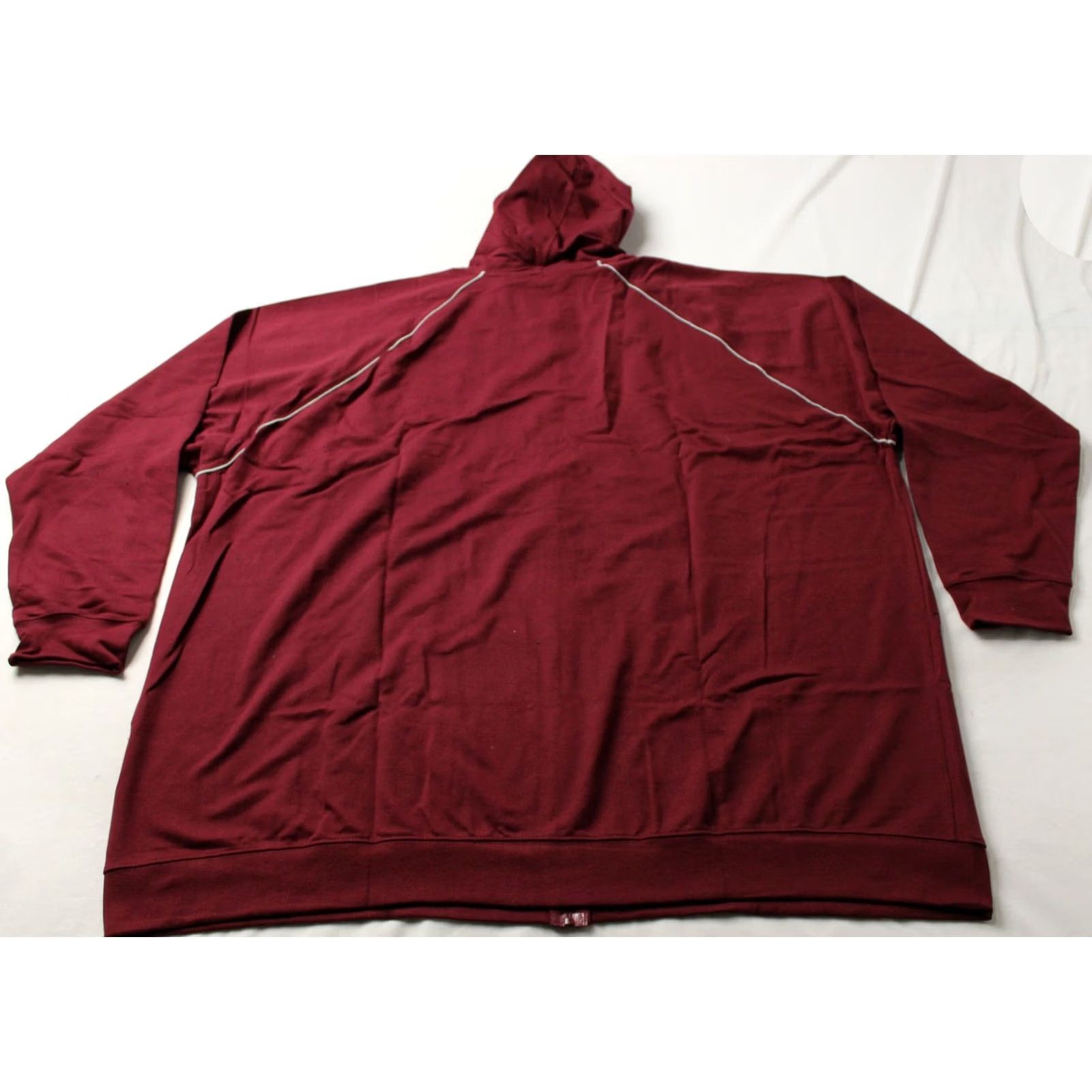 Vintage Bigdude Zip Up Mens 4XL Red Men Contrast Edge Raglan Hoody BL1 Burgundy 5XL Size US XXL / EU 58 / 5 - 4 Thumbnail