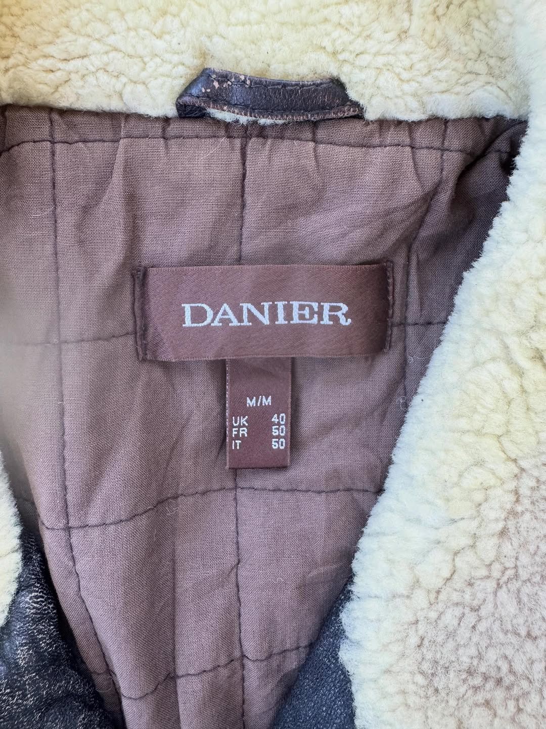 Danier Vintage Danier Aviator Bomber Leather Jacket Brown (M) Size US L / EU 52-54 / 3 - 4 Thumbnail