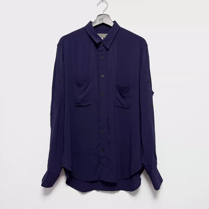 Yohji Yamamoto Yohji Yamamoto Yohji Yamamoto Silk Shirt with Pocket Detai Size US M / EU 48-50 / 2 - 1 Thumbnail