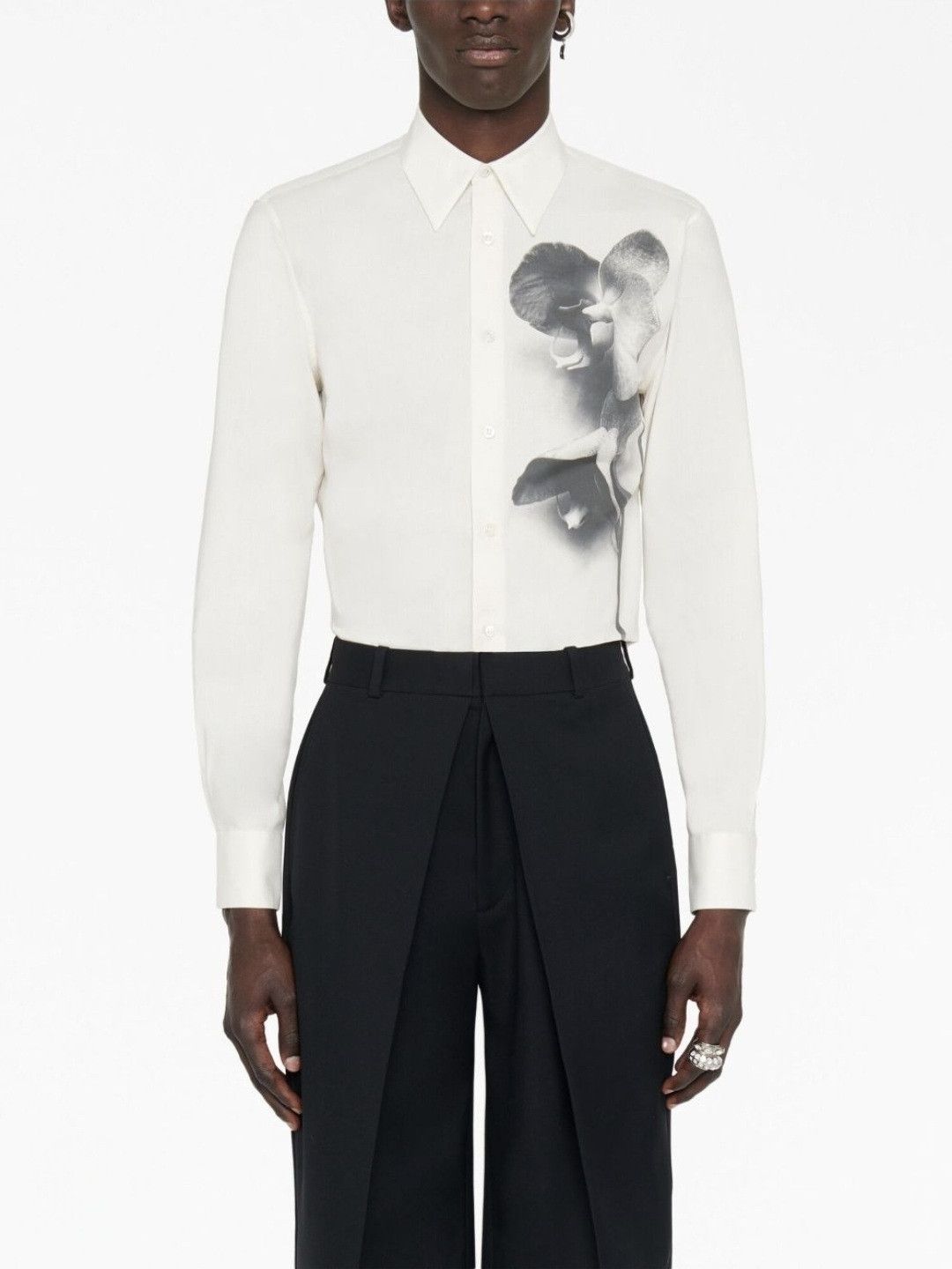 Alexander McQueen Ink Flower Shirt Size US L / EU 52-54 / 3 - 2 Thumbnail