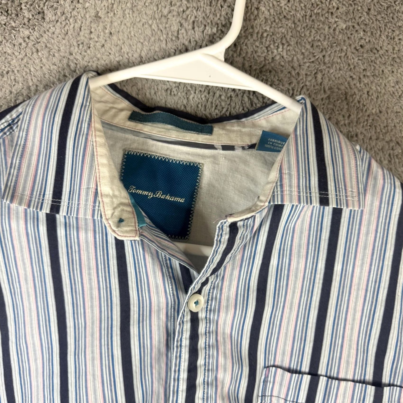 Tommy Bahama Tommy Bahama Shirt Mens M Blue Stripe Island Modern Fit Long Sleeve Cotton Shirt Size US M / EU 48-50 / 2 - 7 Thumbnail