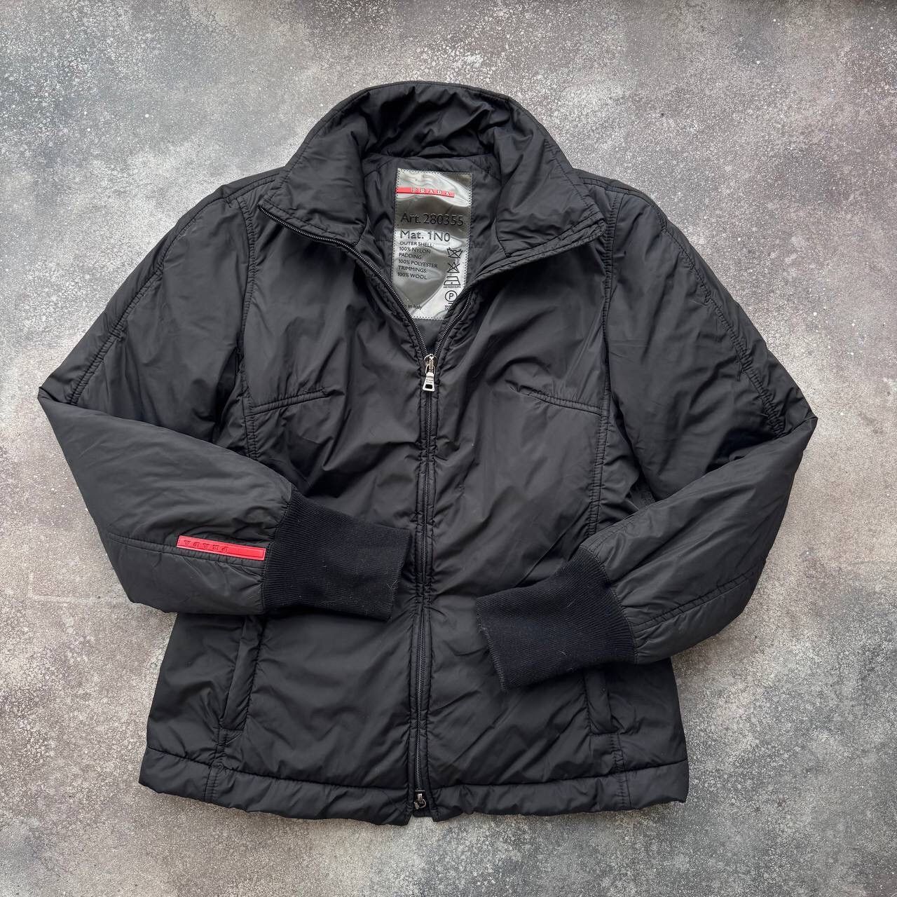 Prada Prada Red Tab Logo Vintage Zip Jacket Size M / US 6-8 / IT 42-44 - 1 Thumbnail