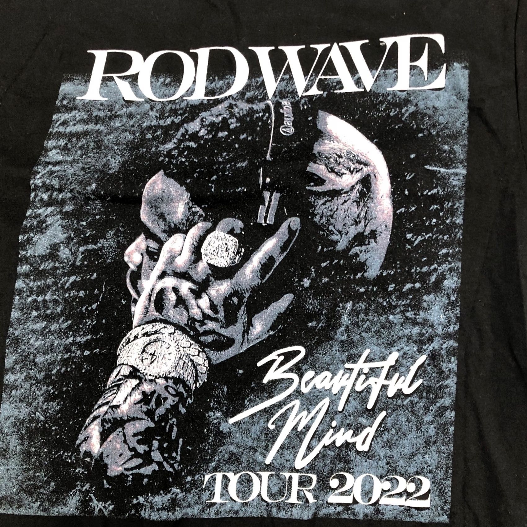 Fruit Of The Loom Rod Wave Beautiful Mind 2022 Tour Graphic T-shirt Medium Black Music Shirt Unisex Adults M Black Rod Wave 2022 Tour Graphic T-Shirt Size US M / EU 48-50 / 2 - 2 Thumbnail
