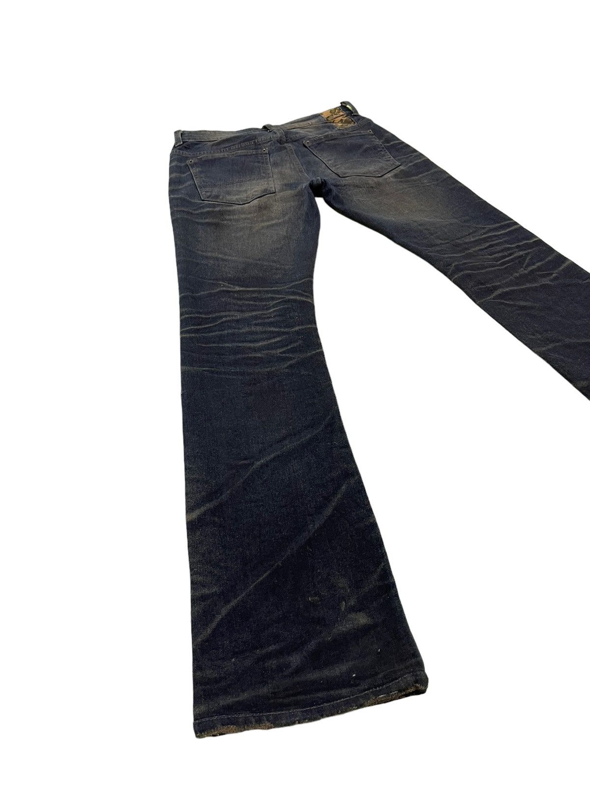 Japanese Brand Flare Jeans Slim AVH Distress Stretch Boot Cut 6🟦4 Size US 30 / EU 46 - 12 Thumbnail