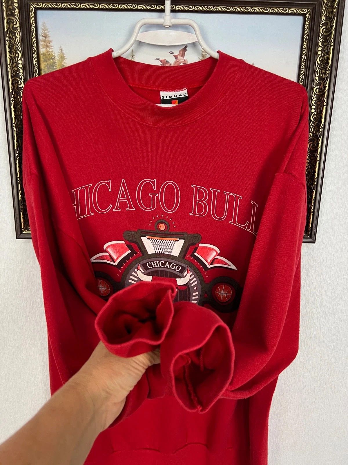 Vintage Vintage 90's Sports Chicago Bulls NBA Sweatshirt Crewneck Size US XXL / EU 58 / 5 - 4 Thumbnail